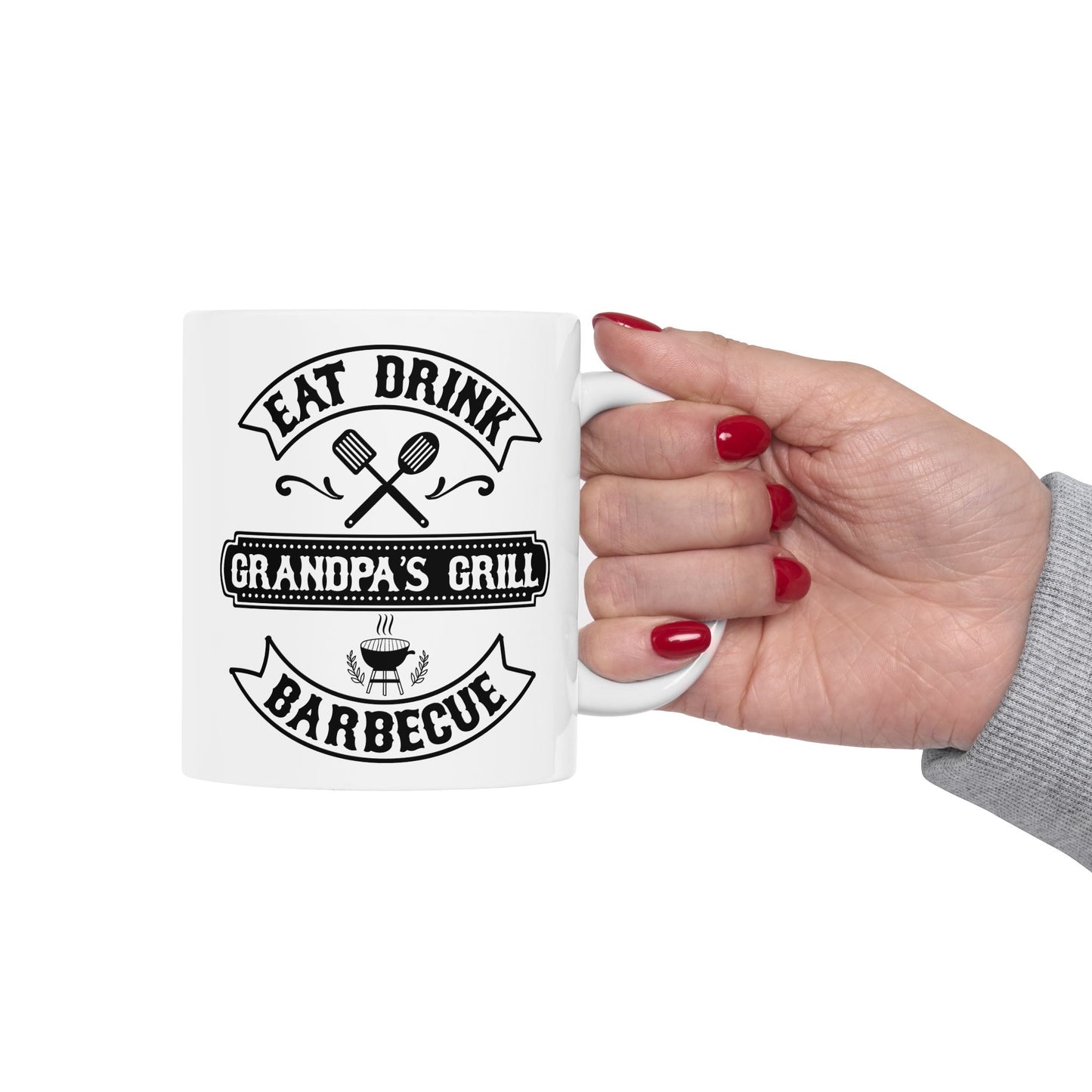 🍖☕ Eat Drink Barbeque – Grandpa's Grill Coffee Mug (11oz & 15oz) ☕🍖