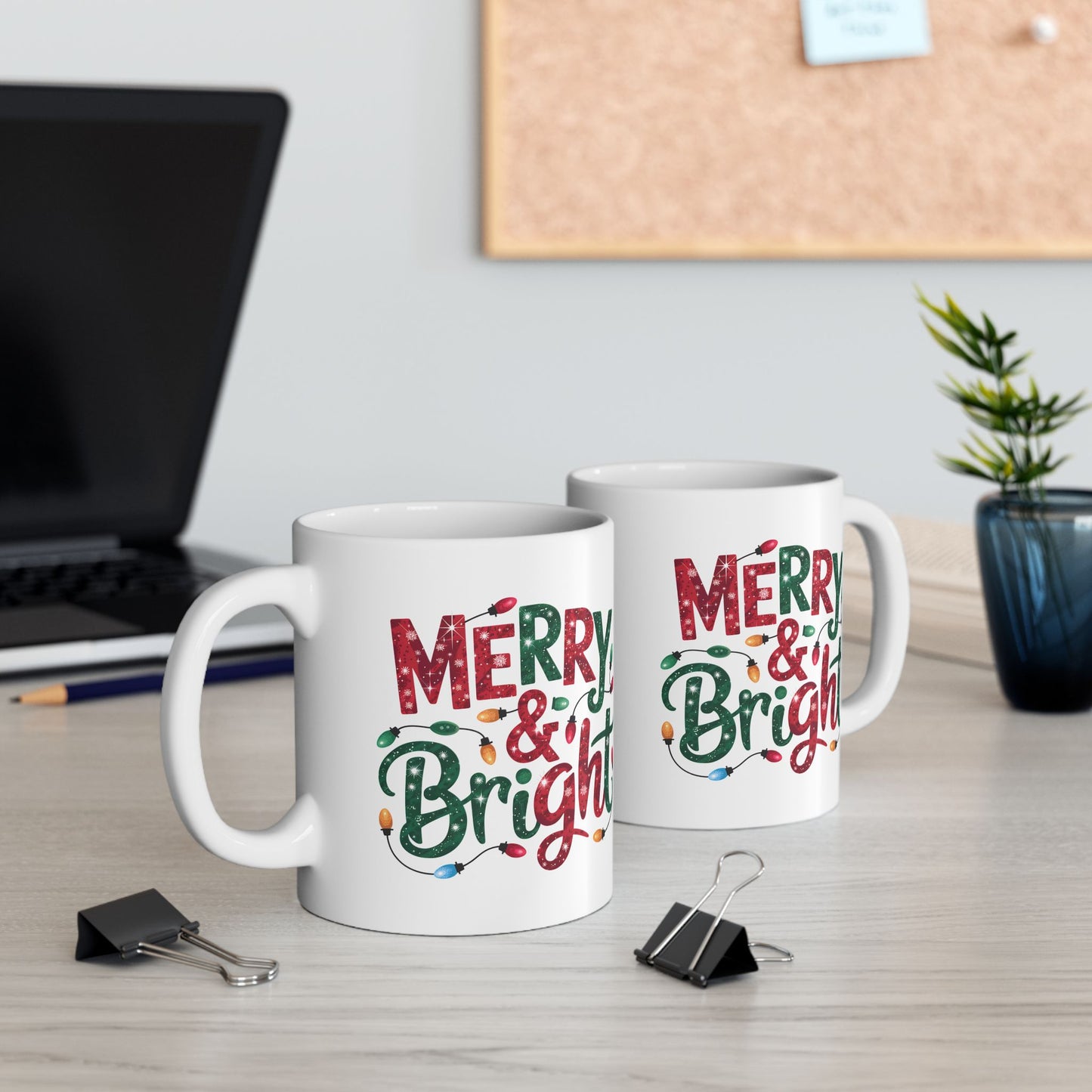 🎄 Merry & Bright Christmas Lights Mug – Festive Cheer in Every Sip! ☕