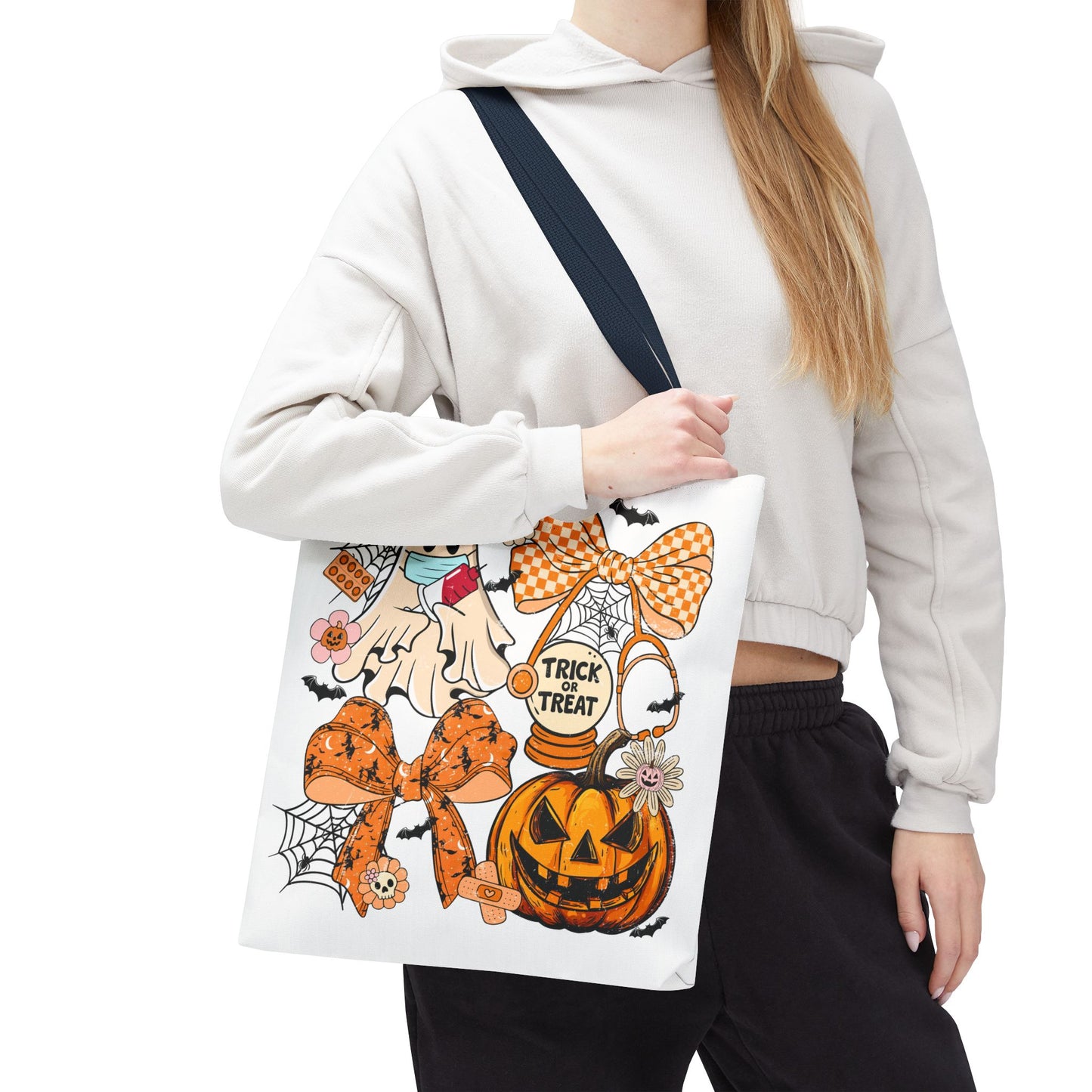 🩺 Nurse Ghost Tote Bag – Spooky Season Meets Healthcare Heroes 👻👜