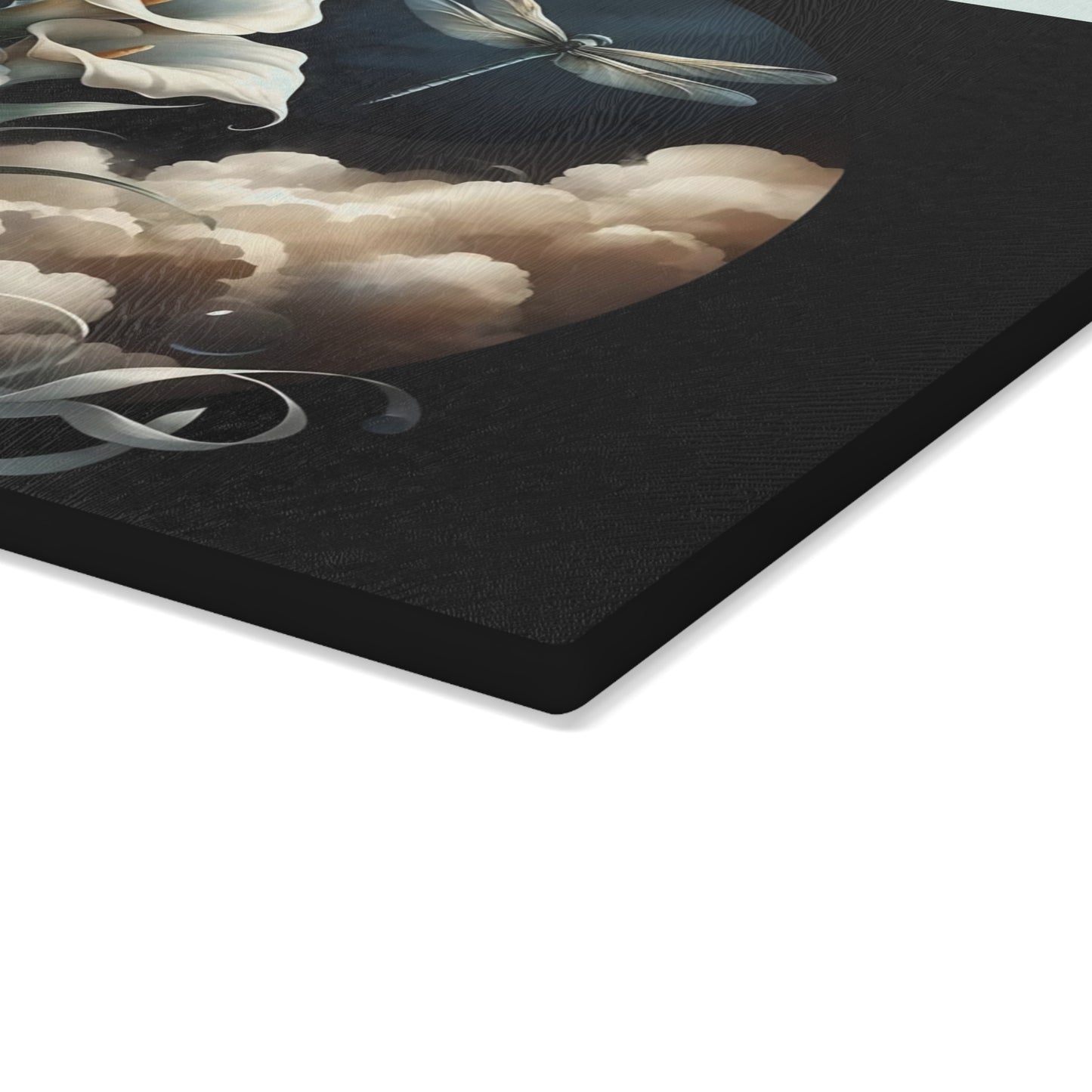 🌸 Calla Lily & Dragonfly Cutting Board – Serene Floral Beauty for Your Kitchen