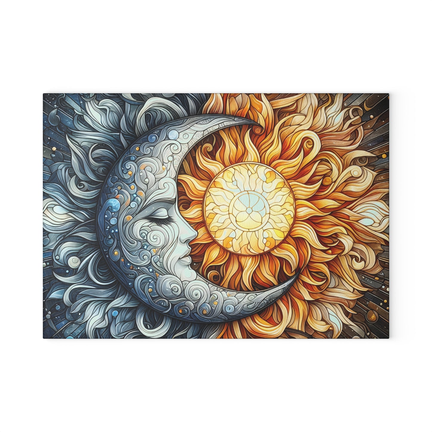 🌙☀️ Celestial Sun & Moon Cutting Board – Cosmic Elegance for Your Kitchen 🌌