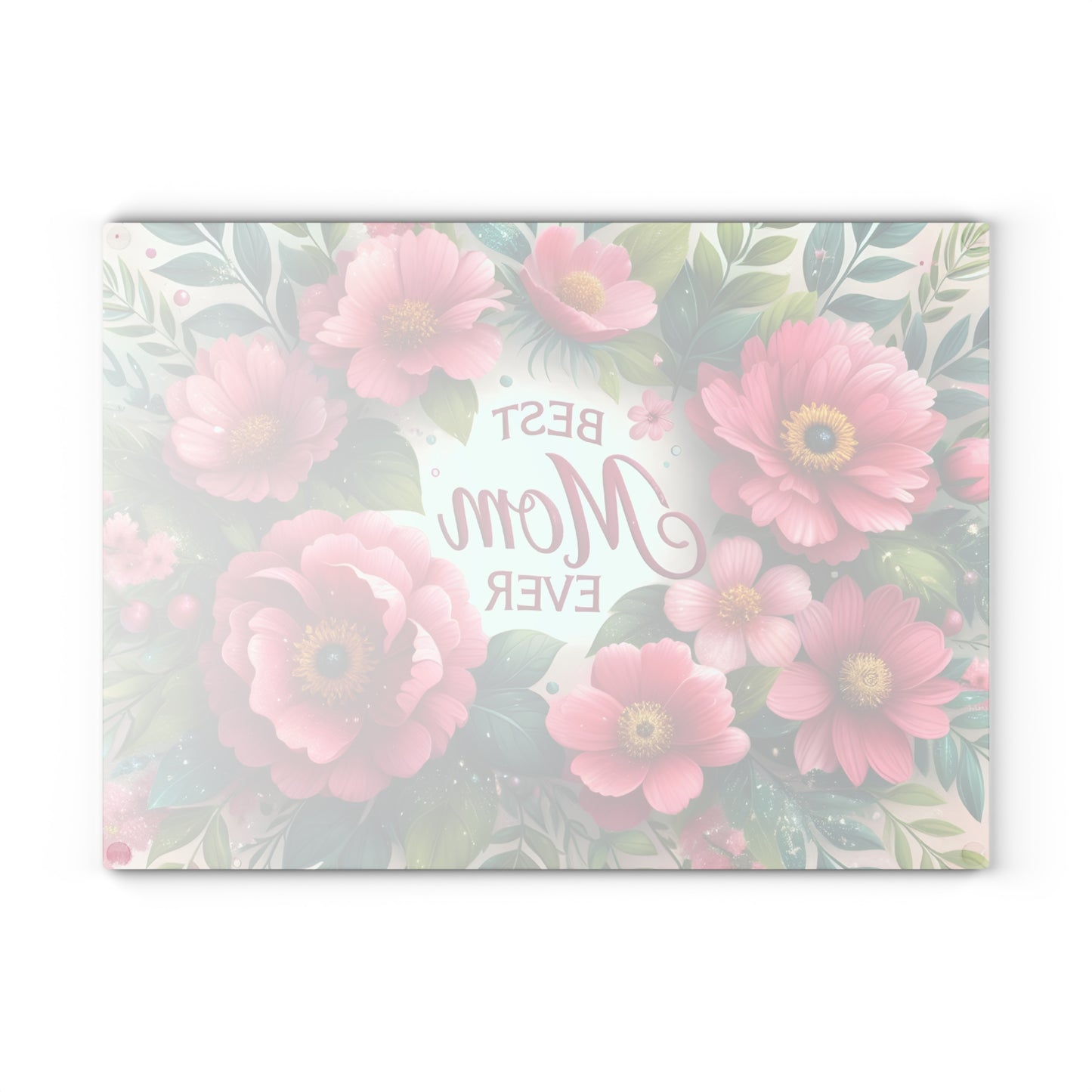 🌸 Best Mom Ever Floral Cutting Board – Elegant Gift for Her 🌼