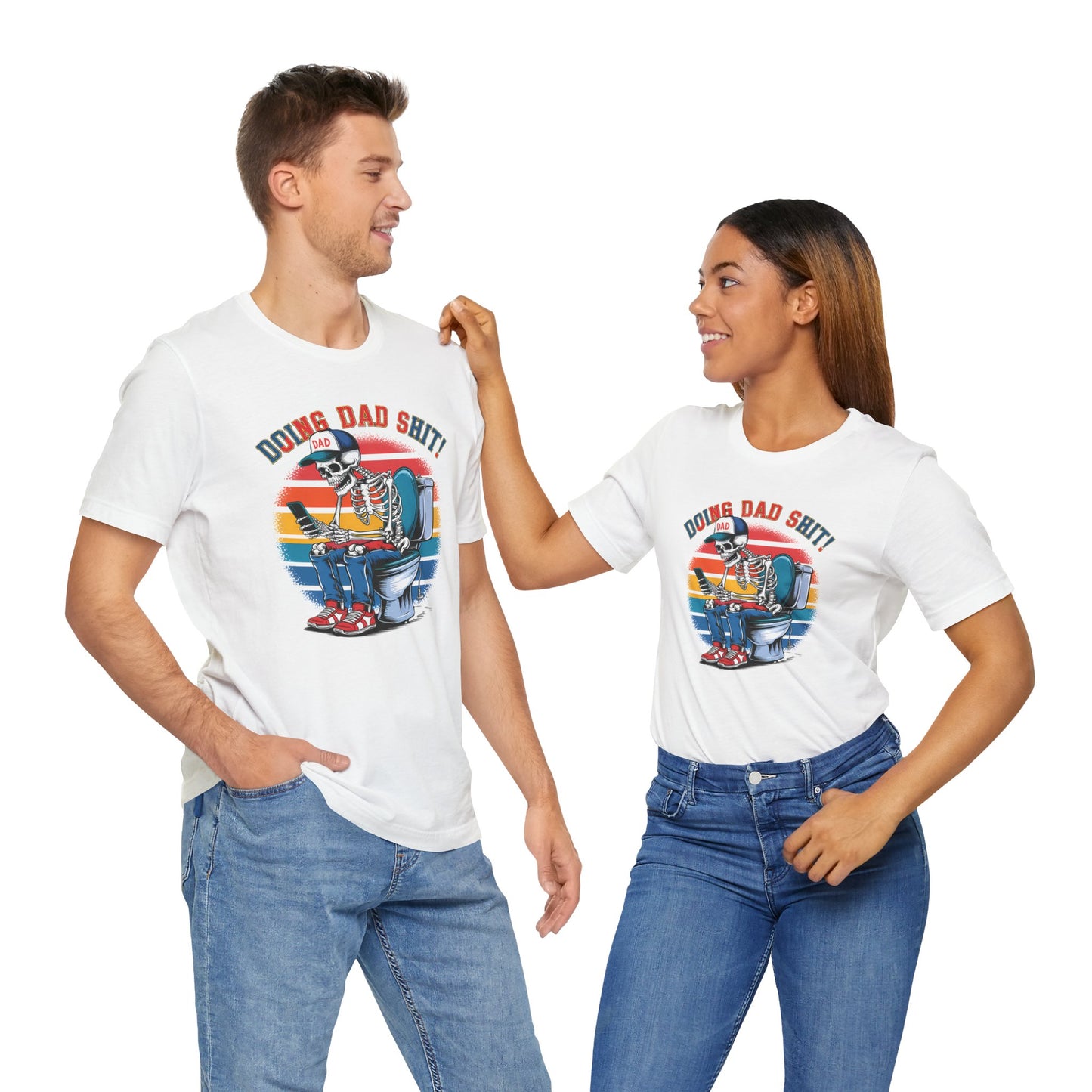 🧻 HACIENDO CABRAS DE PAPÁ | Camiseta gráfica divertida con esqueleto en el inodoro