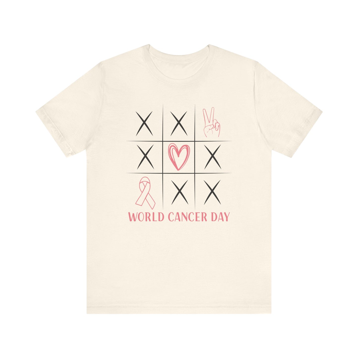 🎗️ World Cancer Day Awareness T-Shirt – Peace, Love & Hope 💕