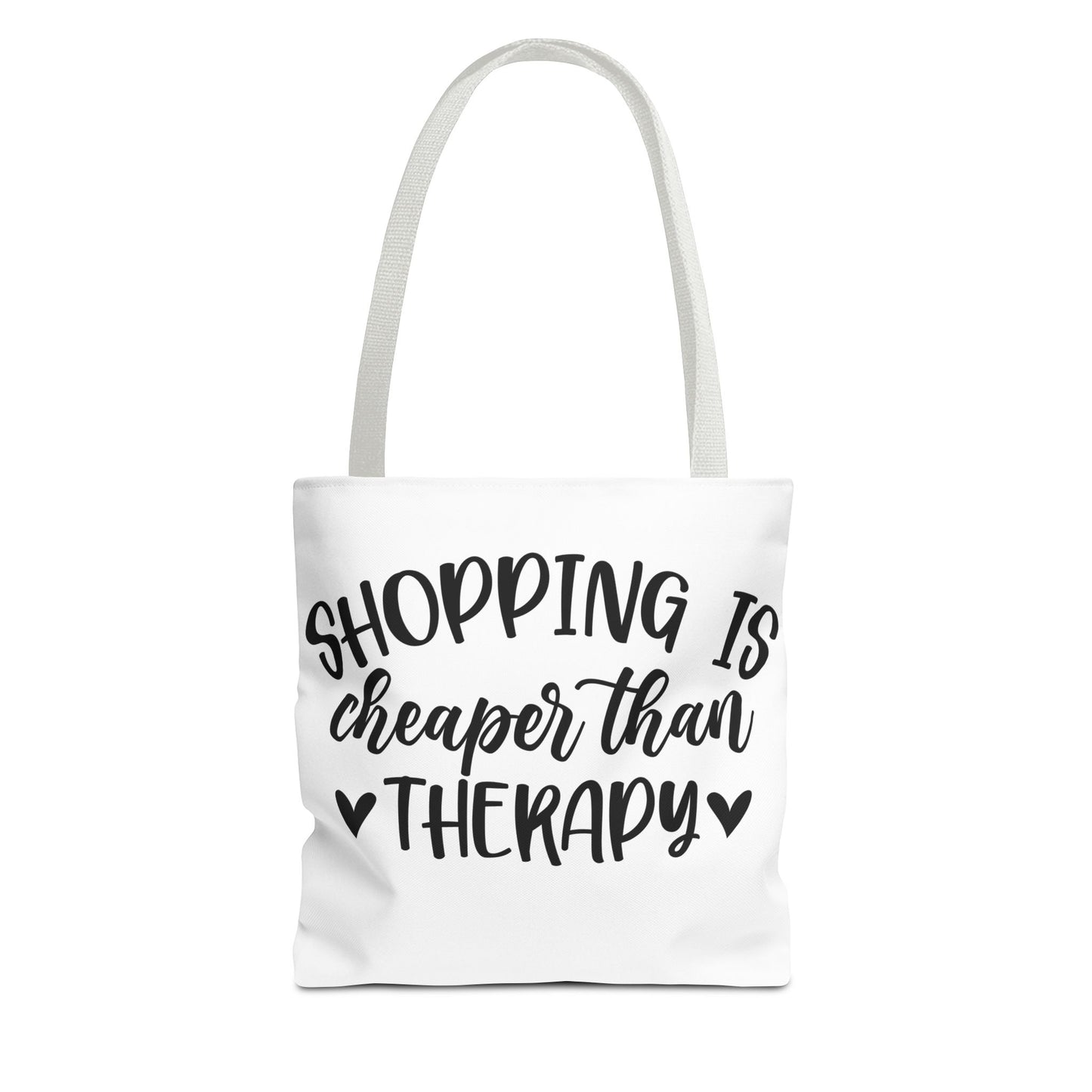 🛍️ Shopping Is Cheaper Than Therapy Tote Bag – Fun & Stylish Everyday Carry ❤️