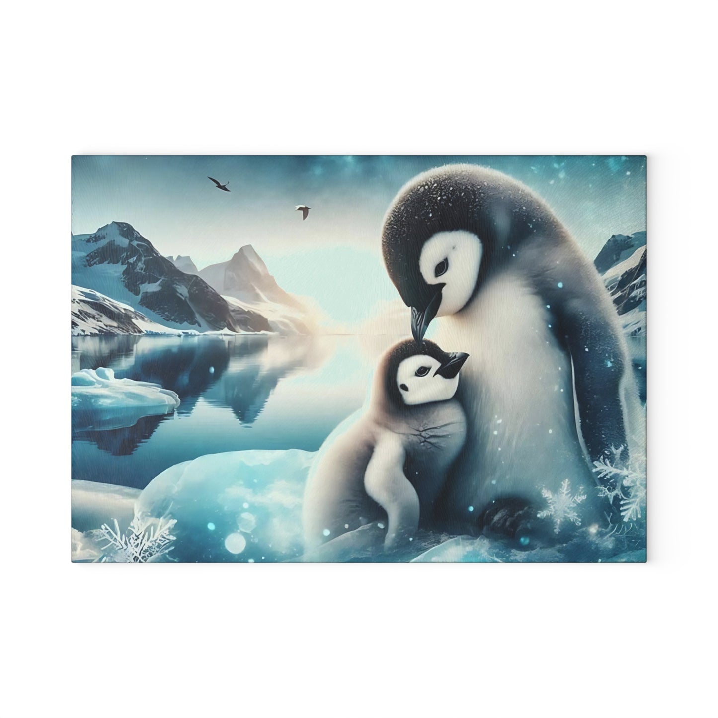 🐧❄️ Penguin Love Arctic Cutting Board – Serenity & Style for Your Kitchen ❄️🐧