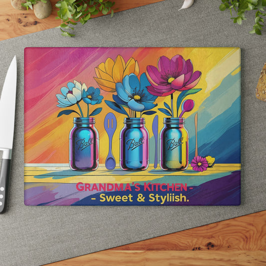 🌈 Grandma’s Kitchen Cutting Board – Sweet & Stylish