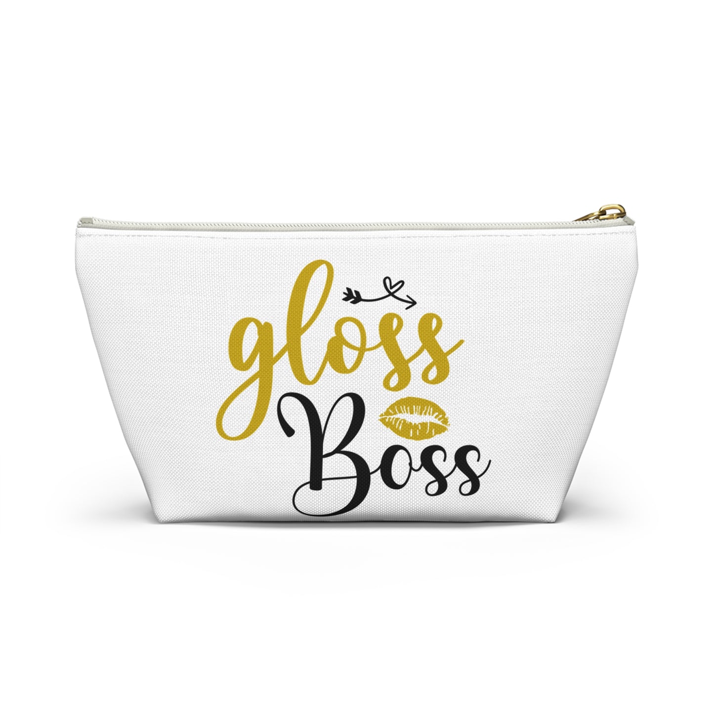 Accessory Pouch – "Gloss Boss" Yellow Makeup Bag