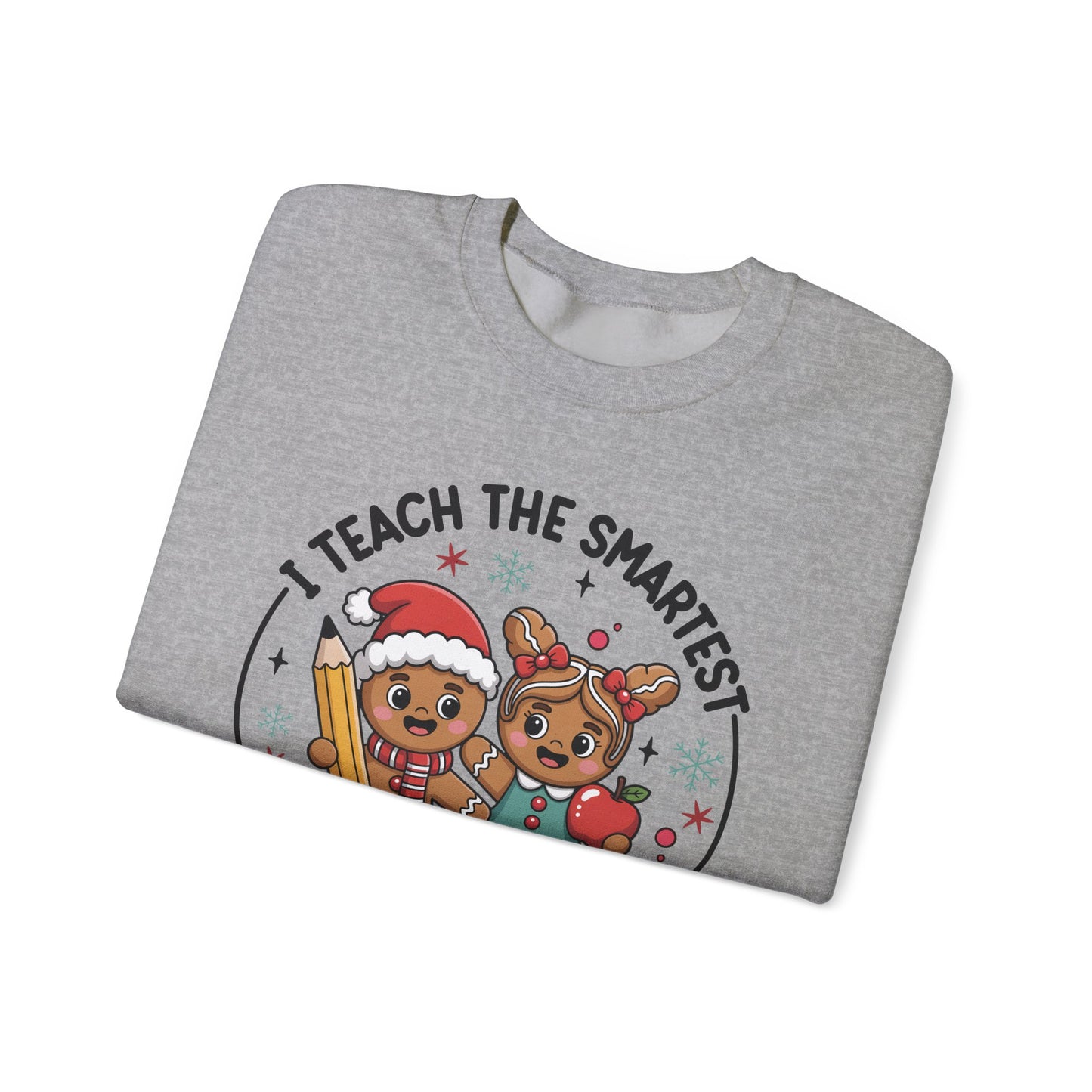 🍪✏️ Smartest Cookies Teacher Sweatshirt – Cute Gingerbread Classroom Vibes 🍎❄️
