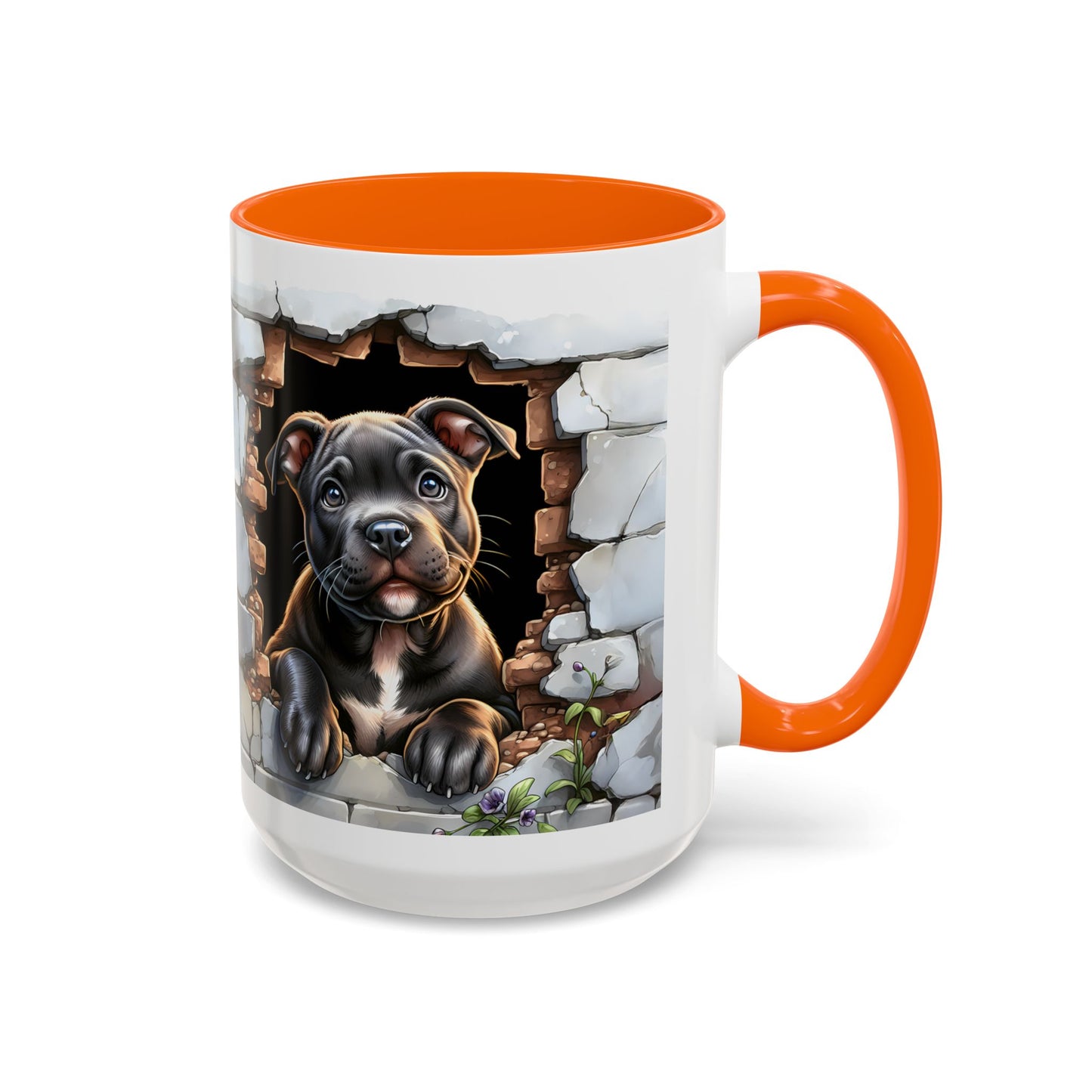 🐶☕ Pit Bull Puppy Accent Mug – Cute Breakthrough Pup Design ✨