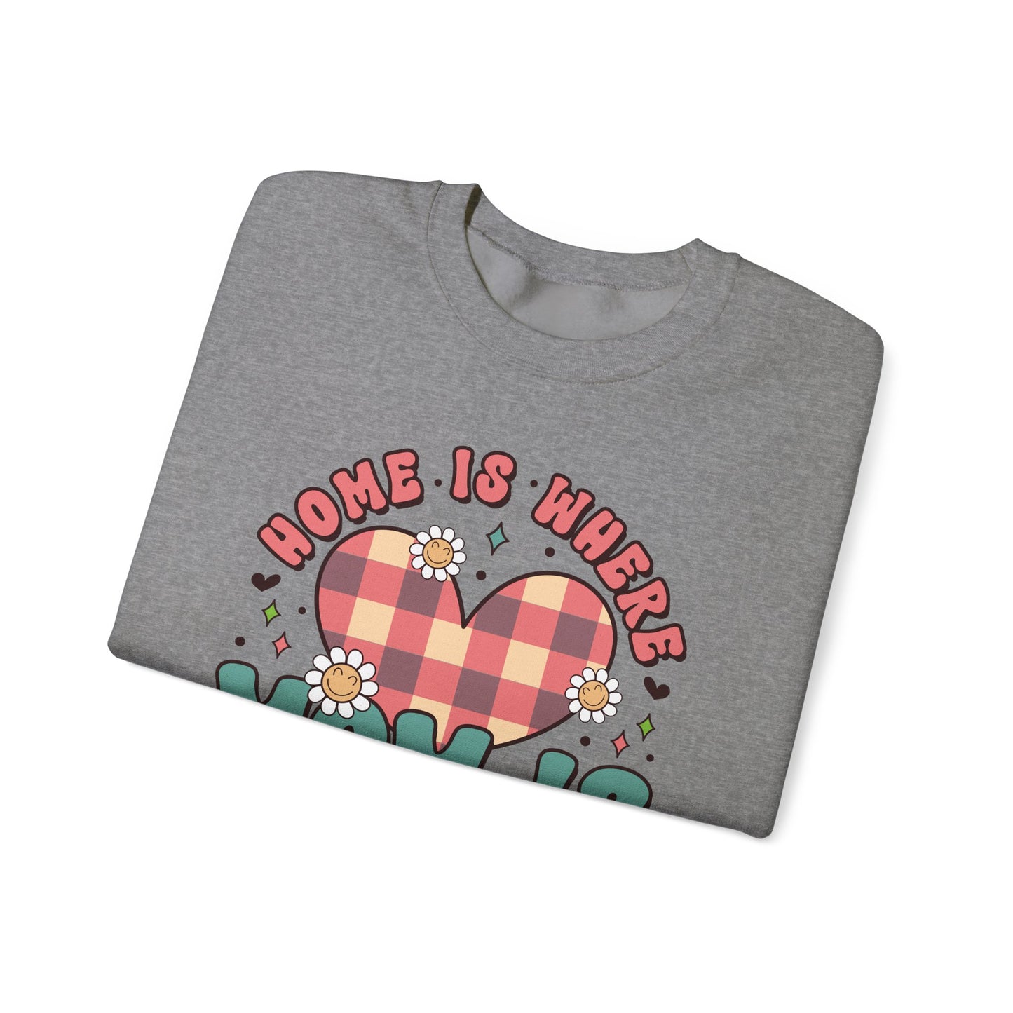 💖🏡 Home Is Where Mom Is Sweatshirt – Cozy Gift for Mothers