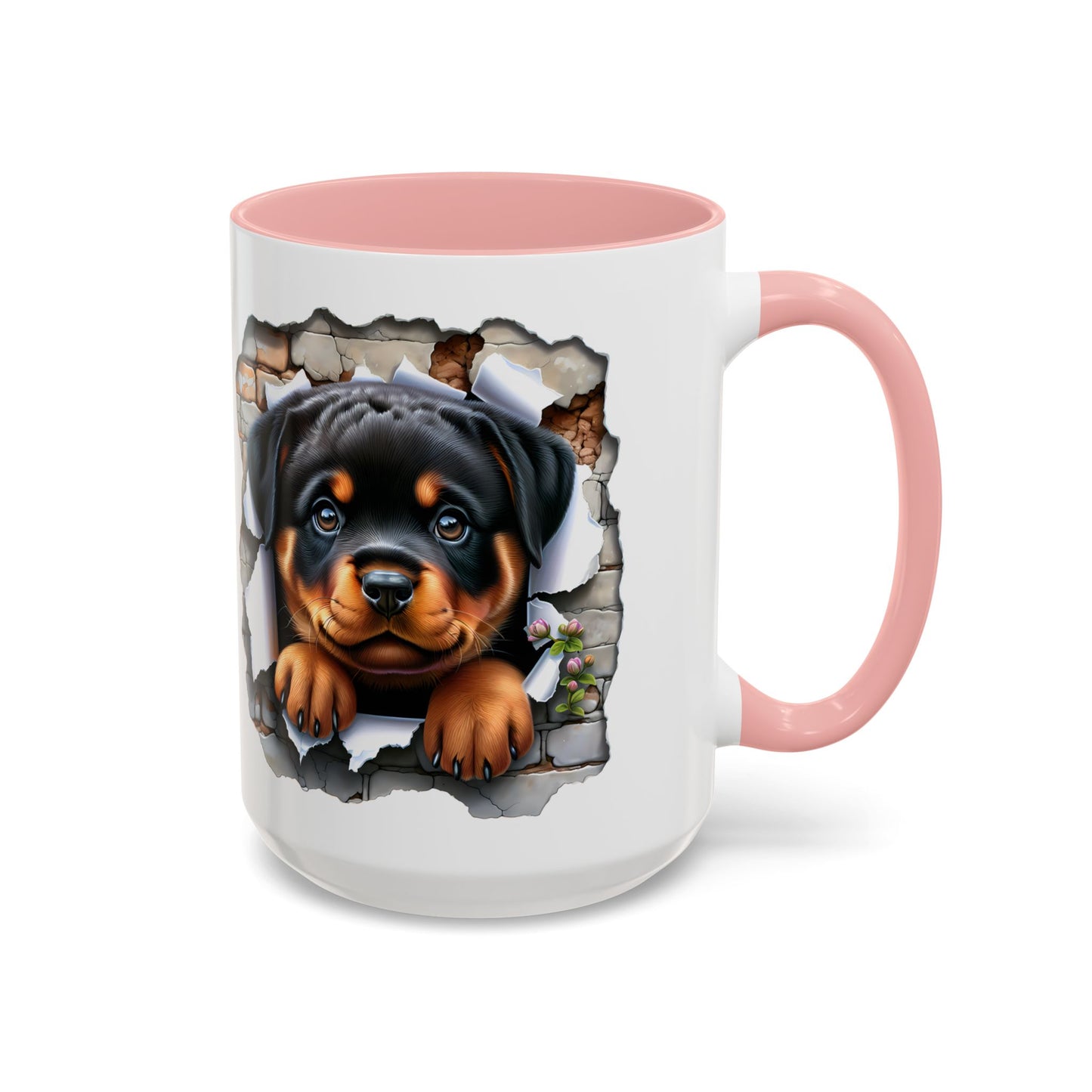 🐾☕ Rottweiler Puppy Accent Mug – Sweet Breakthrough Pup Design ✨