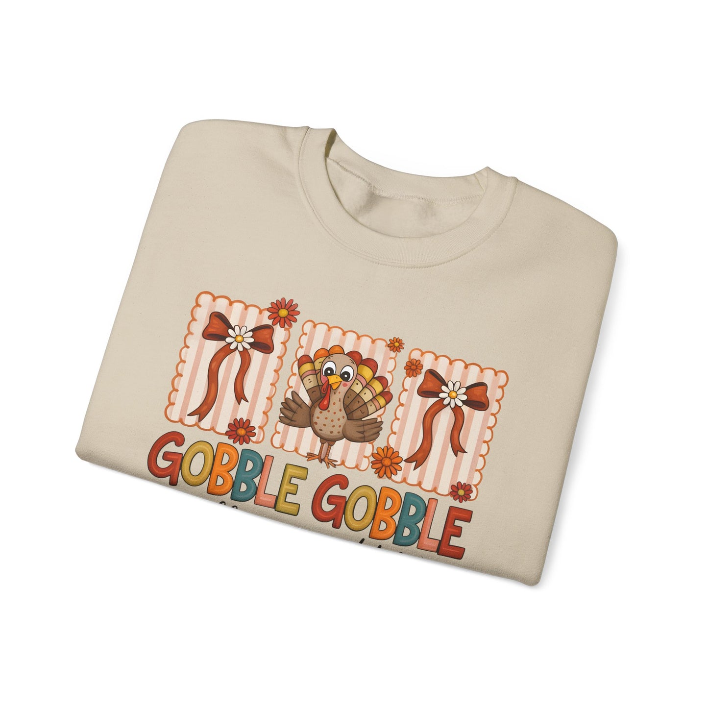 🦃✨ Gobble Gobble Till You Wobble Sweatshirt – Cute Turkey Fall Vibes 🍁🧡