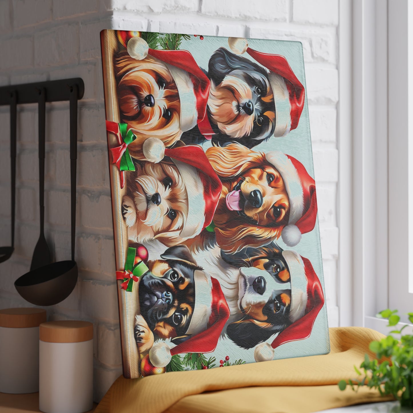 🎄🐾 Christmas Dogs Cutting Board – Festive Cheer for Your Holiday Kitchen 🎅