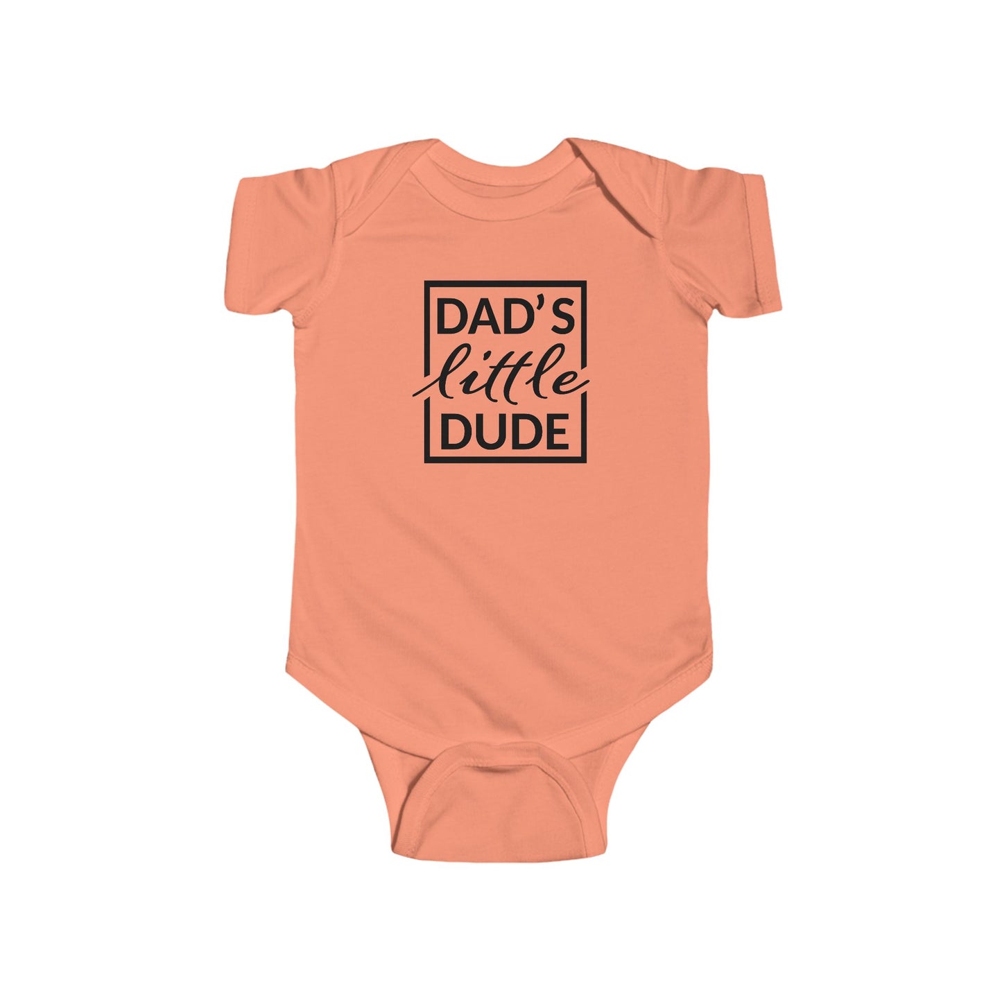 “Dad’s Little Dude” Baby Onesie – Soft Cotton Bodysuit for Infant Boys