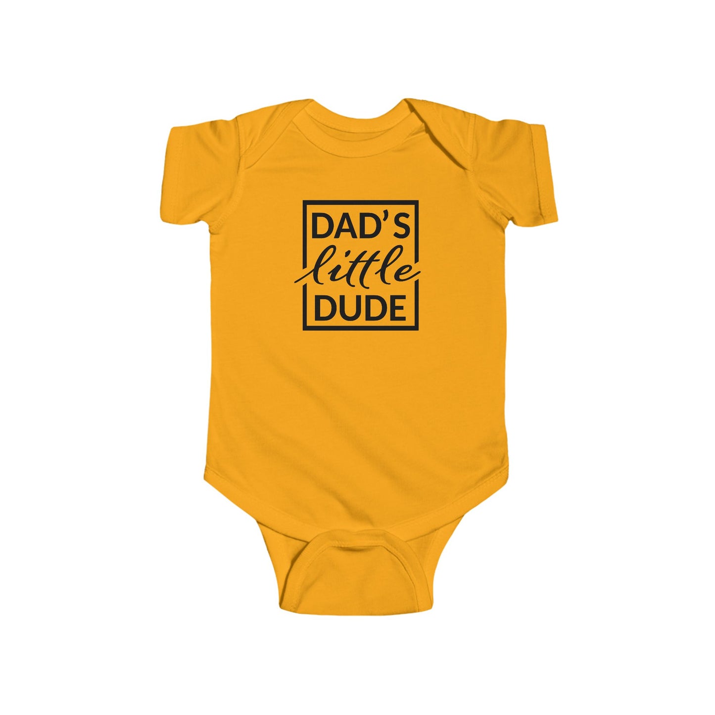 “Dad’s Little Dude” Baby Onesie – Soft Cotton Bodysuit for Infant Boys