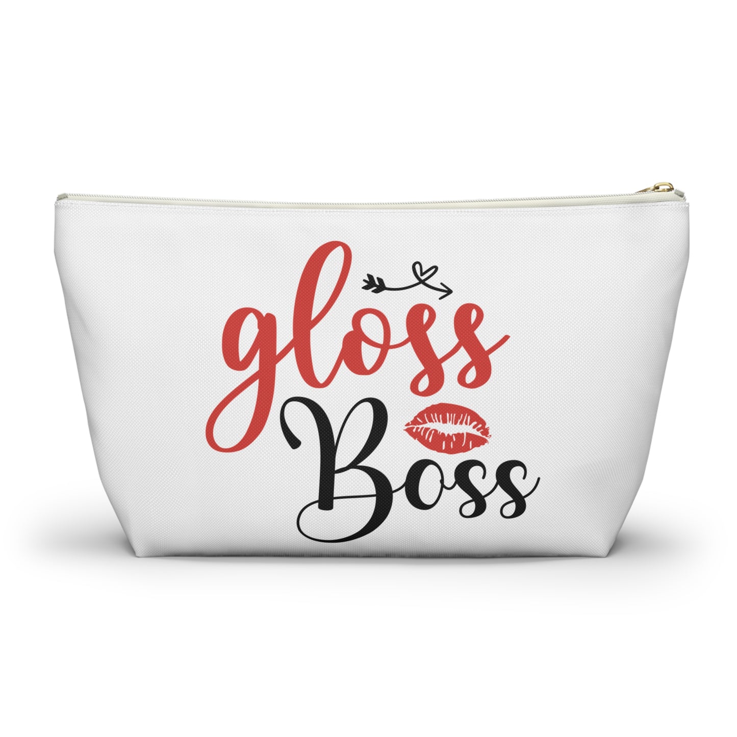 Accessory Pouch – "Gloss Boss" Red Makeup Bag