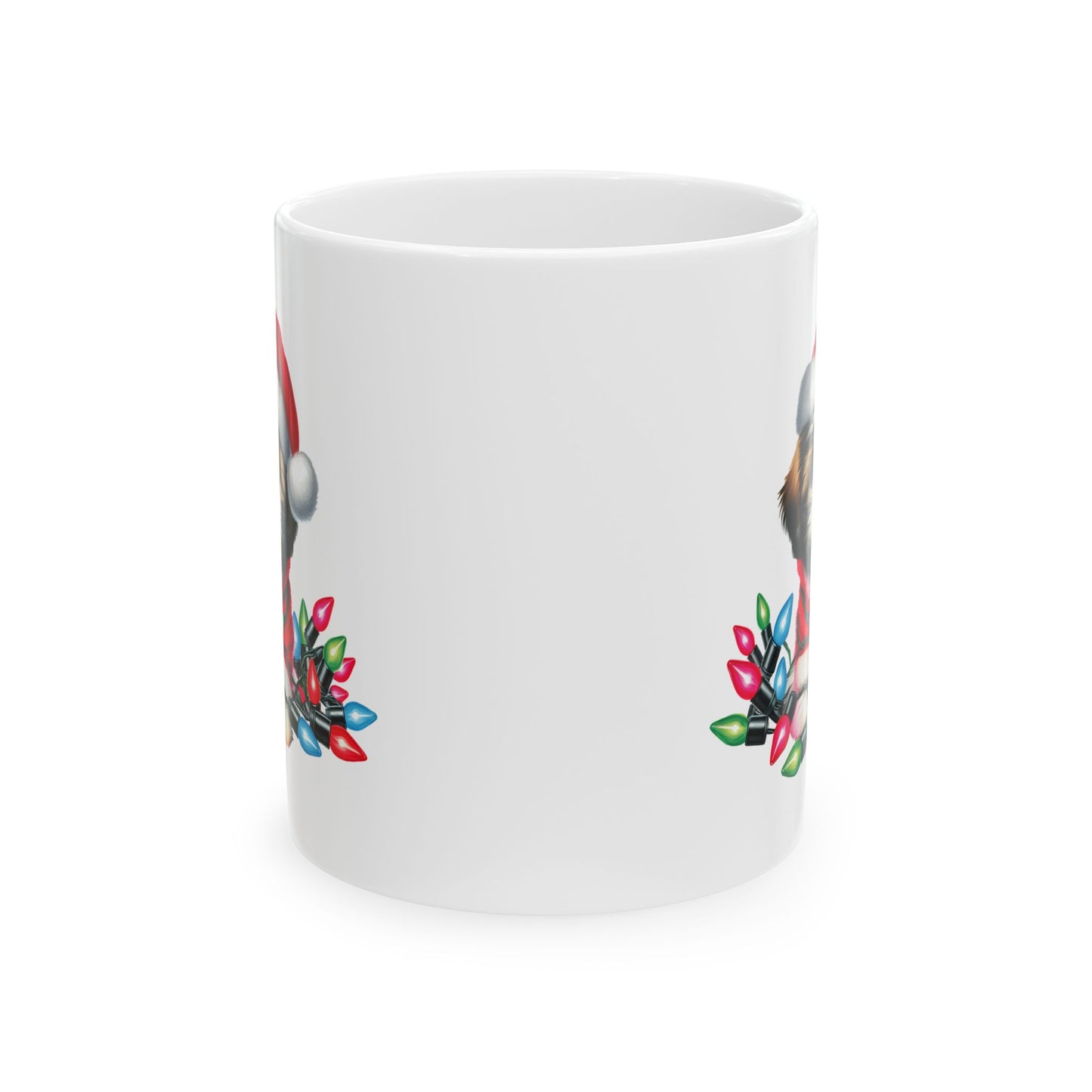 🎅 Shih Tzu Christmas Lights Mug – Sweet Holiday Sips with a Festive Pup 🐾