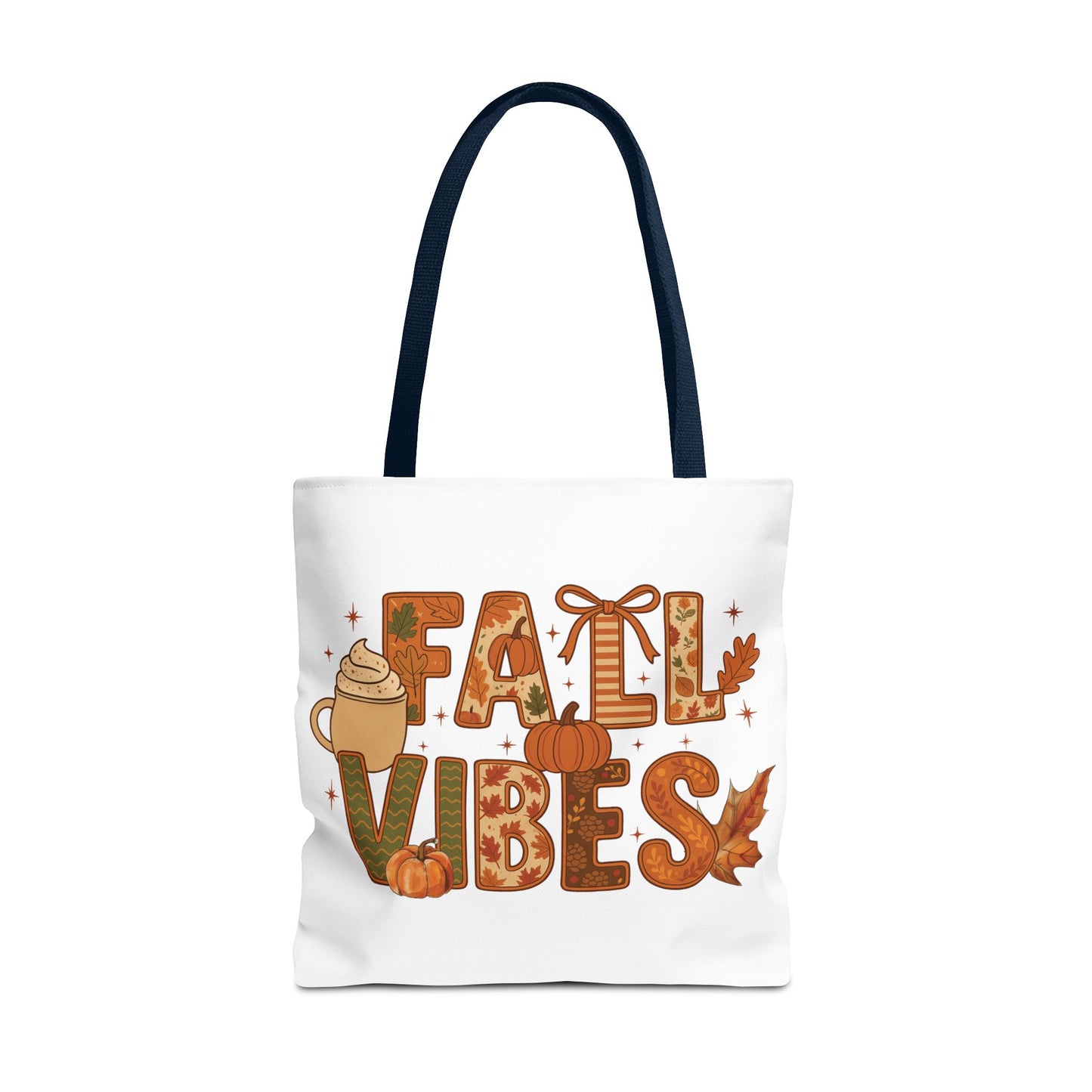 🍁 Fall Vibes Tote Bag – Cozy Comfort for Your Autumn Adventures 🎃☕