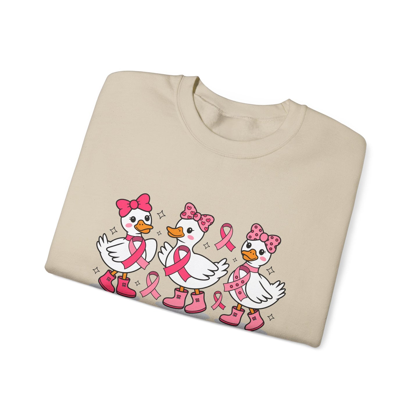 🎀🦆 In October We Wear Pink Duck Sweatshirt – Cute & Courageous Support 💗