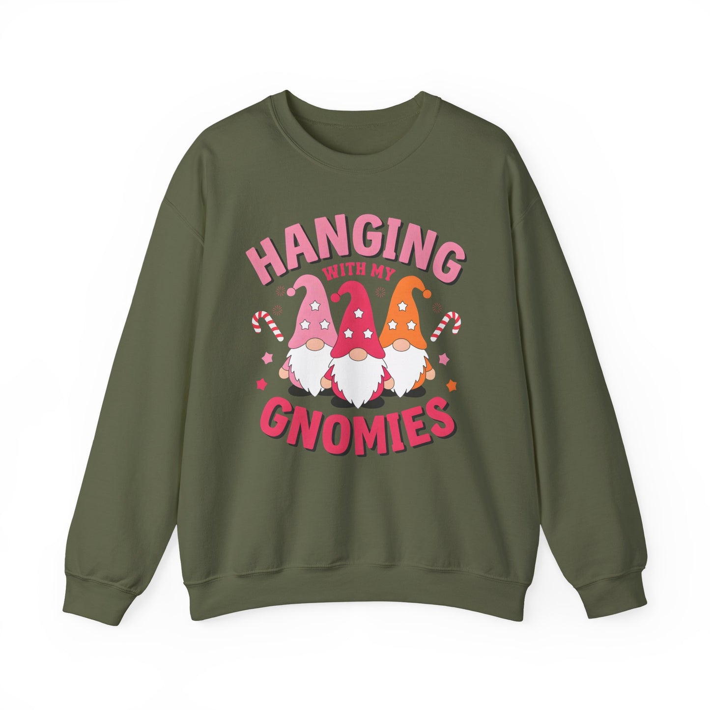 🎀 Hanging With My Gnomies Women’s Sweatshirt – Cute Holiday Matching Vibes