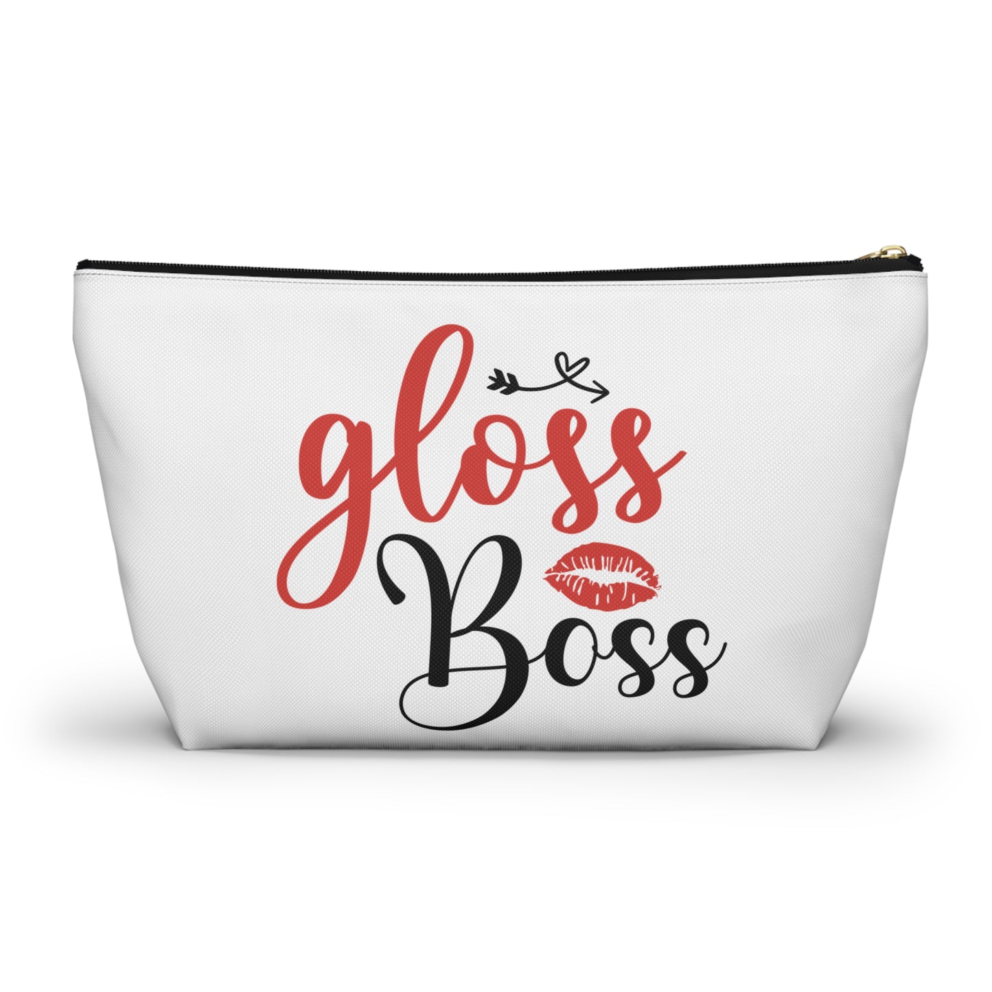 Accessory Pouch – "Gloss Boss" Red Makeup Bag