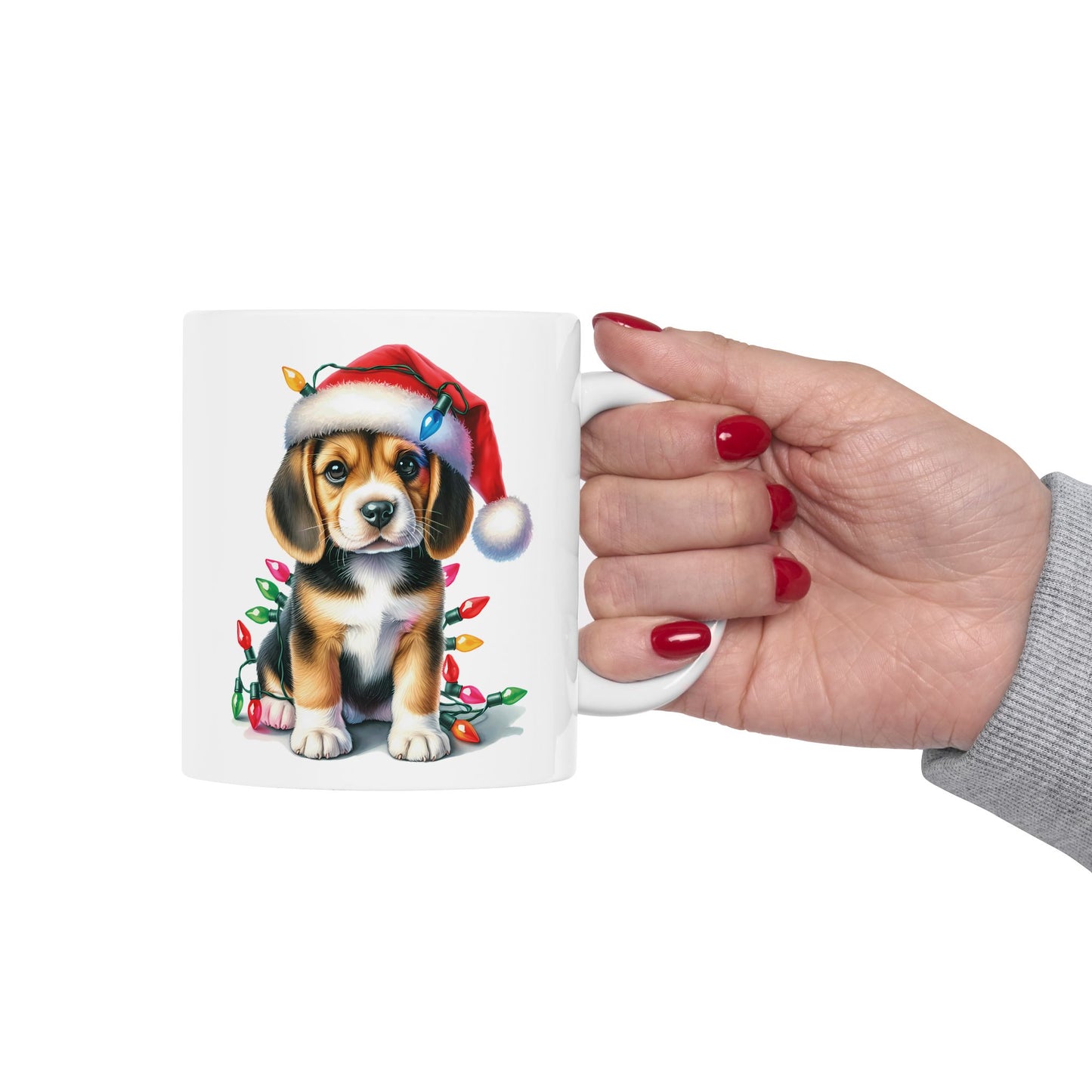 🎄 Beagle Christmas Mug – Holiday Joy with a Festive Hound 🐾