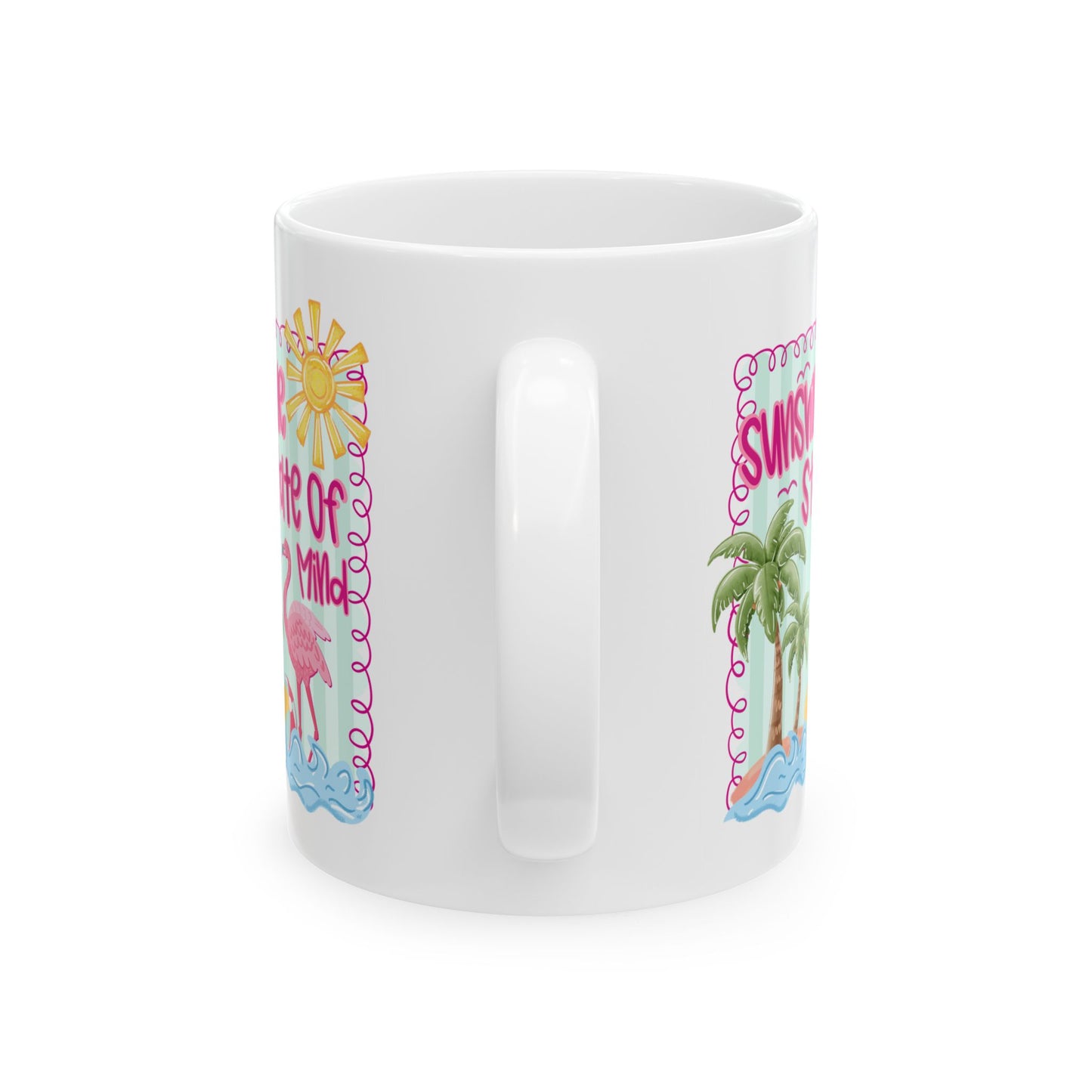 🌞 Sunshine State of Mind Mug – Flamingo Fun for Beach Lovers & Summer Vibes 🦩🌴