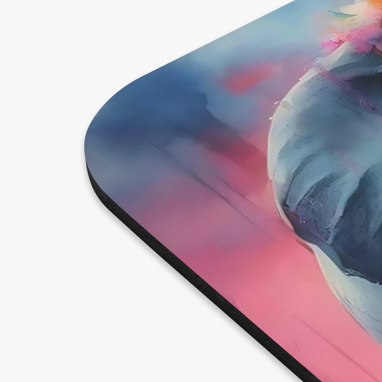🖱️🌅🐘 Sunset Elephant Mouse Pad – Dreamy Floral Safari Desk Art