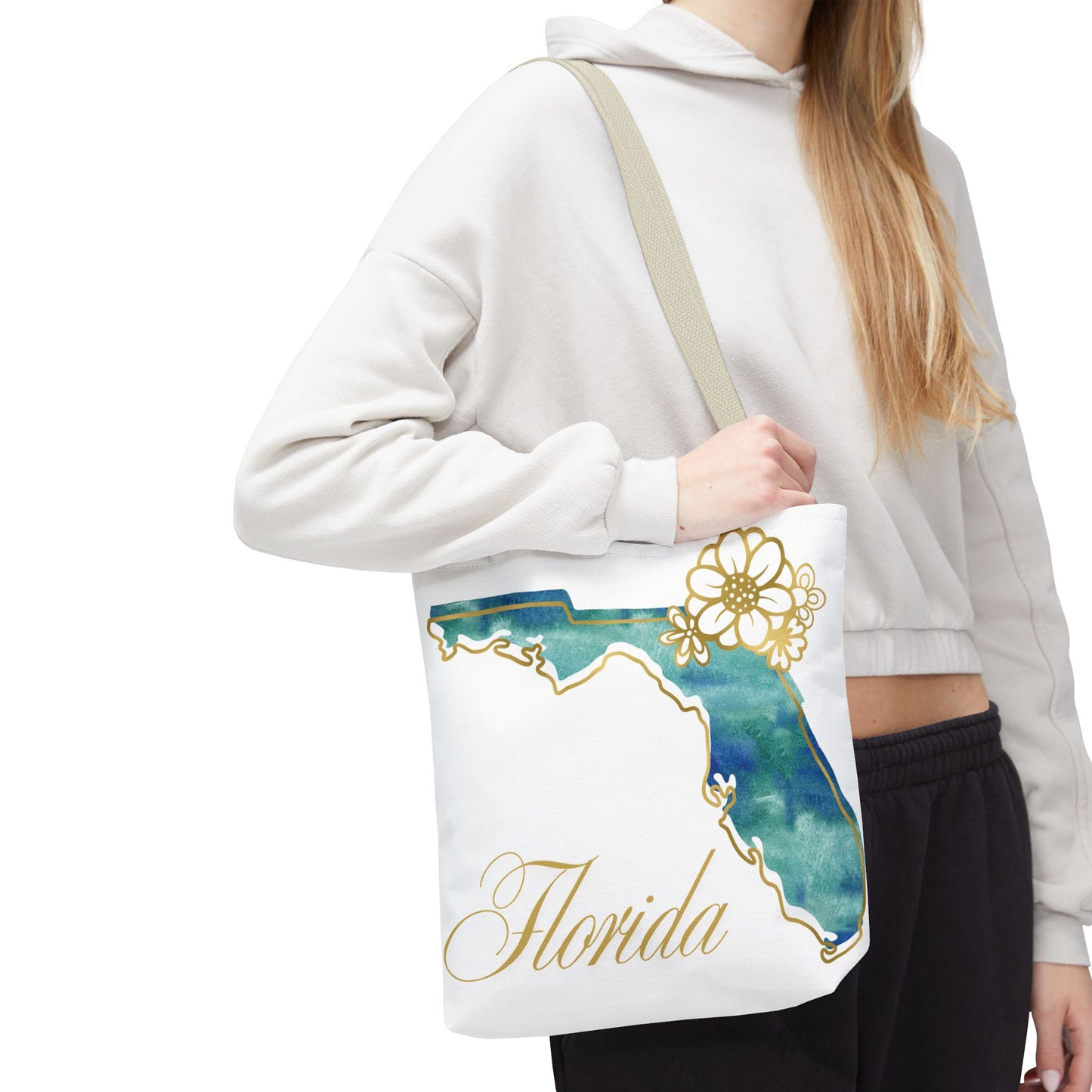 🌸 Florida State Floral Tote Bag – Elegant, Coastal & Practical 👜