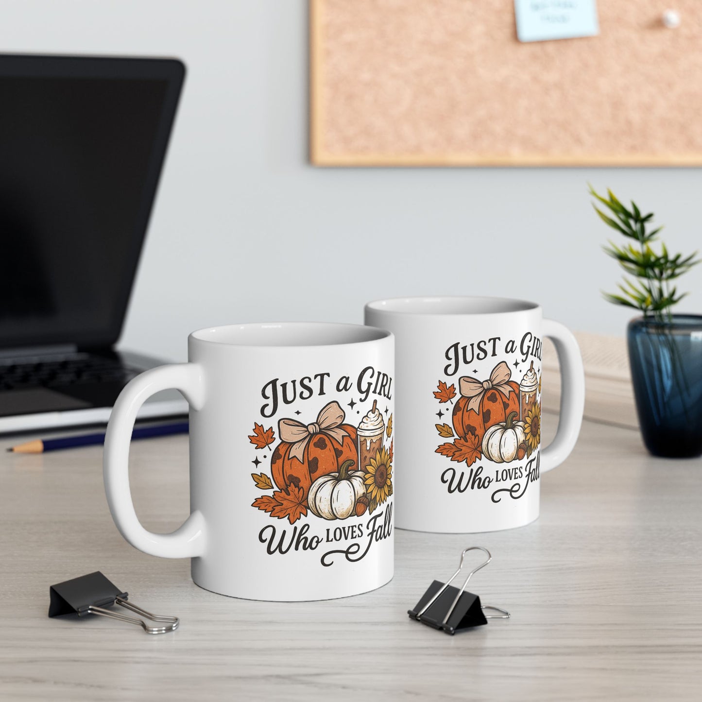 🍂🎃 Just a Girl Who Loves Fall – Cozy Autumn Ceramic Cup ✨☕
