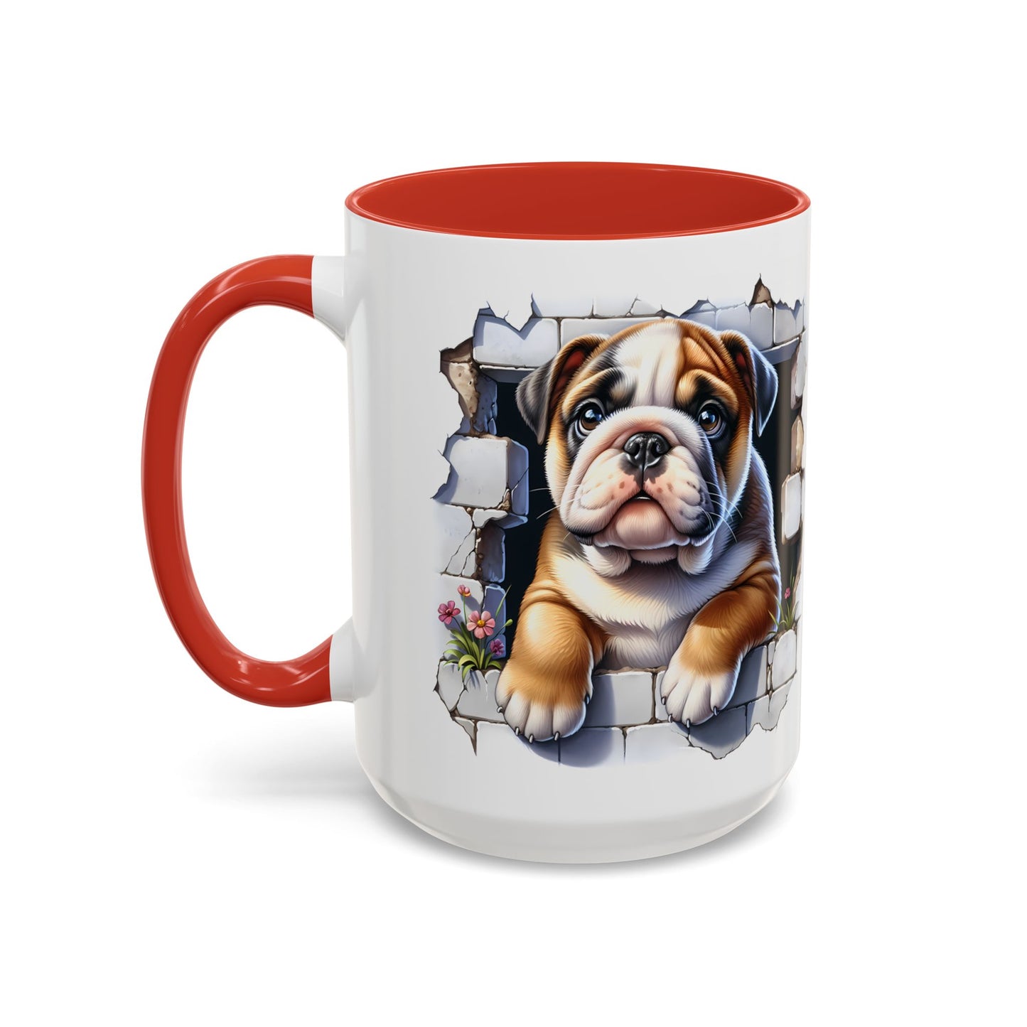 🐶☕ English Bulldog Puppy Accent Mug – Adorable Breakthrough Pup Design ✨rs (11/15oz)
