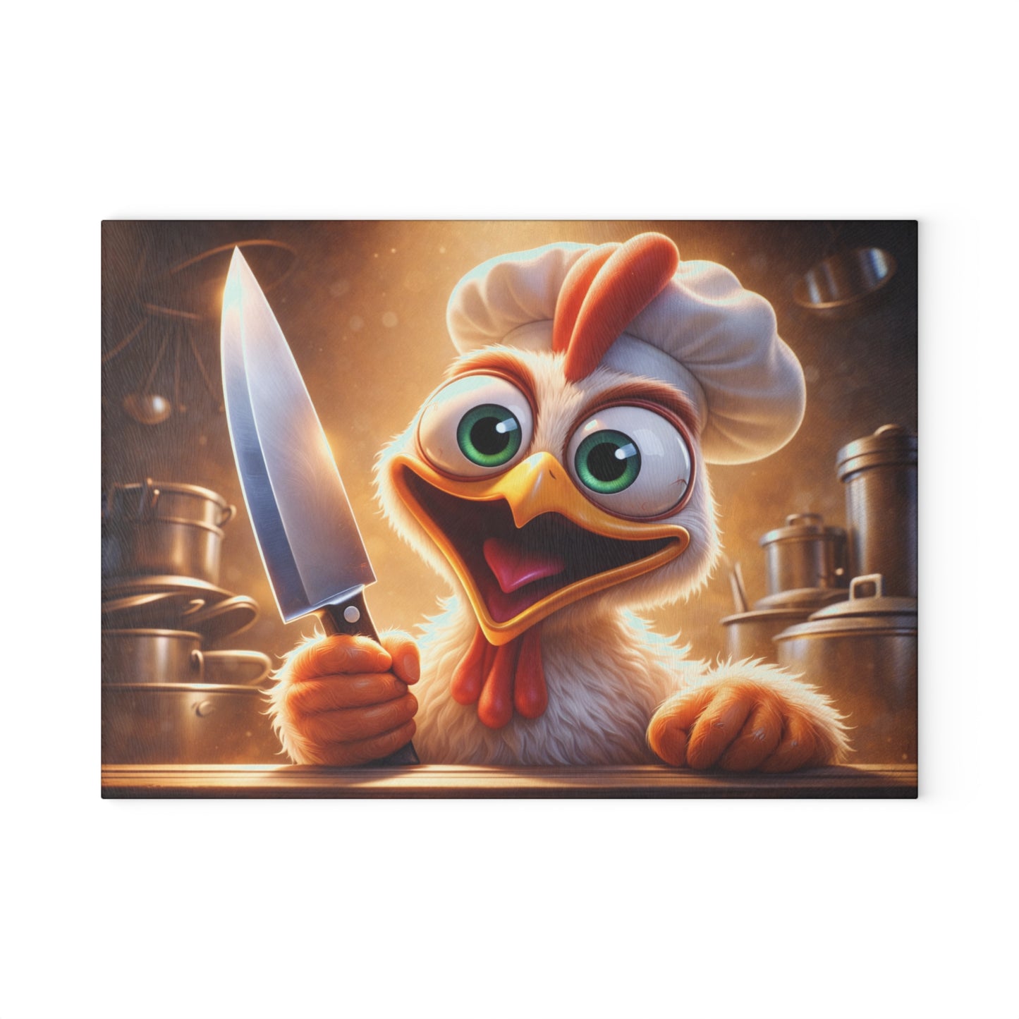 Crazy Chicken Chef Cutting Board – Whisking Up Chaos in the Kitchen!
