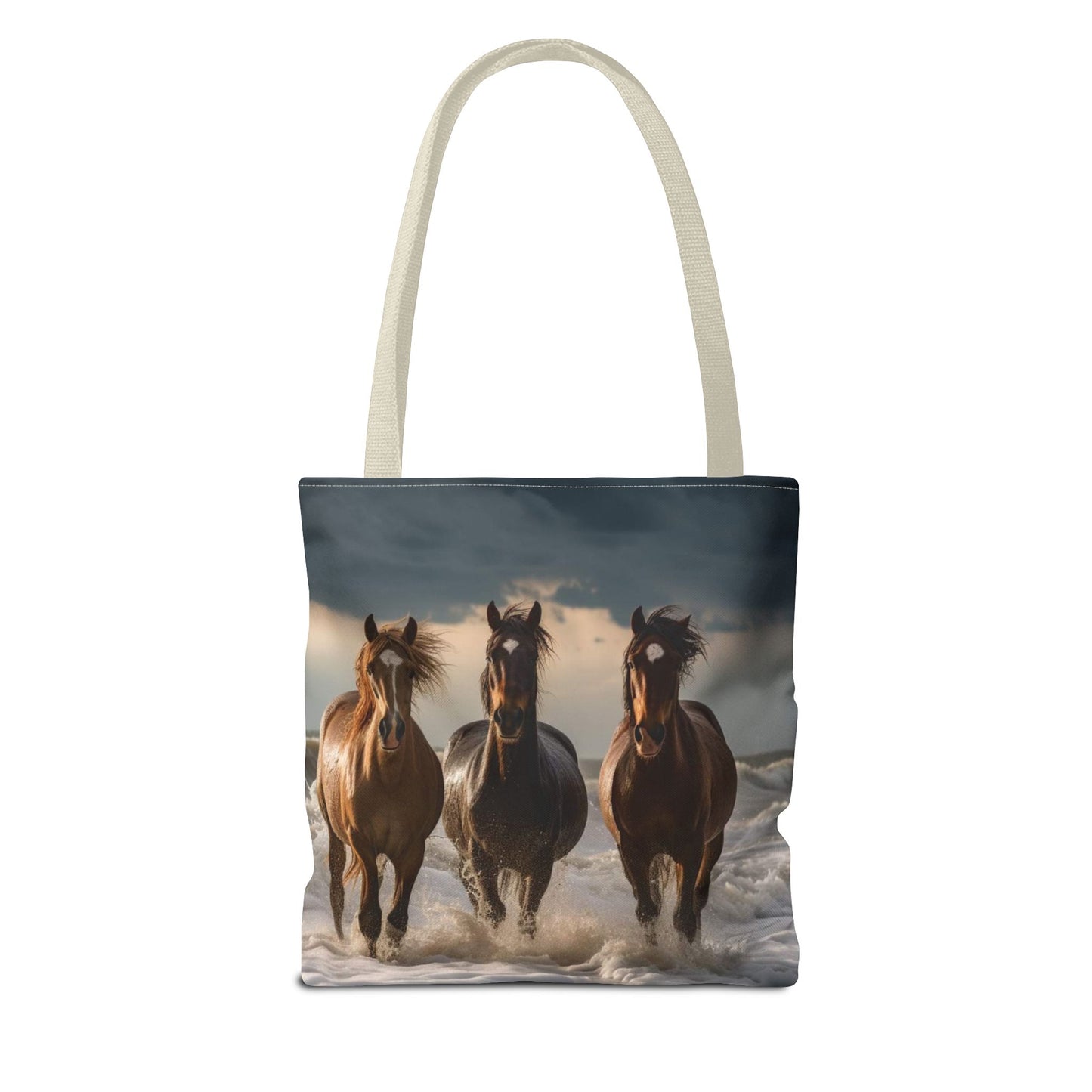 Bolsa de mano Caballos salvajes al anochecer: un bolso de mano atrevido inspirado en la naturaleza para amantes de los caballos