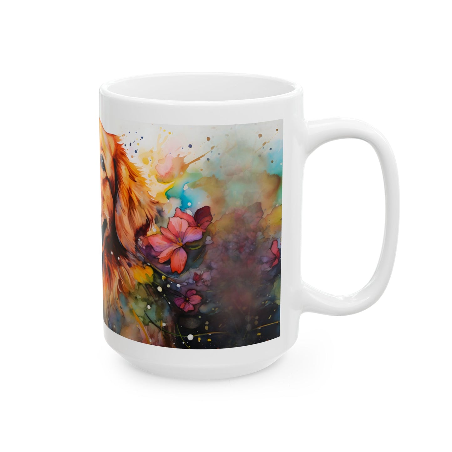 🐕 Watercolor Golden Retriever Mug – A Heartwarming Tribute to Your Furry Friend! 🌸