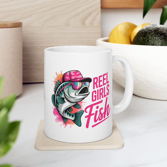 🎣 Reel Girls Fish Mug – Fierce, Fun & Full of Sass 💕🐟