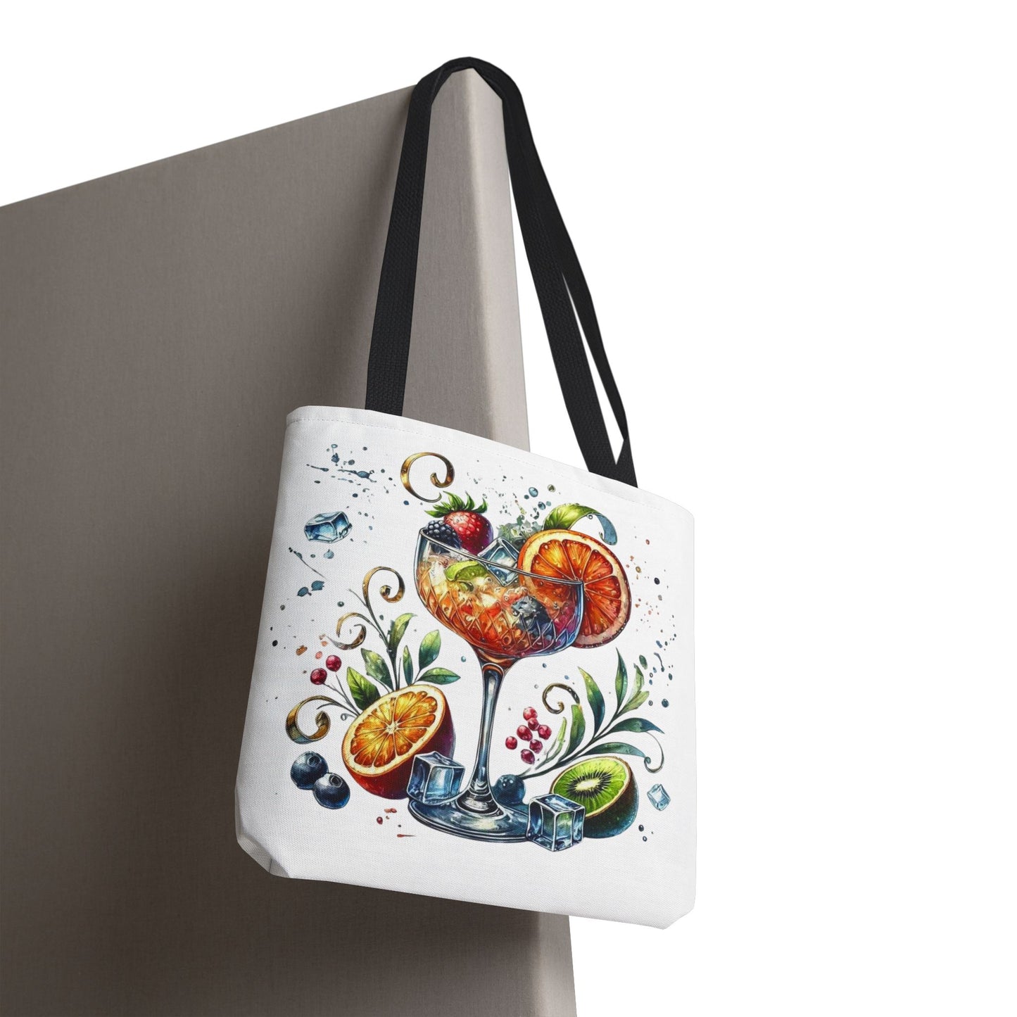 Bolso de cóctel, bolso para bebidas afrutadas, bolso de playa tropical, elegante bolso de lona, ​​regalo para amantes de los cócteles, bolso de mano divertido, práctico bolso de verano.