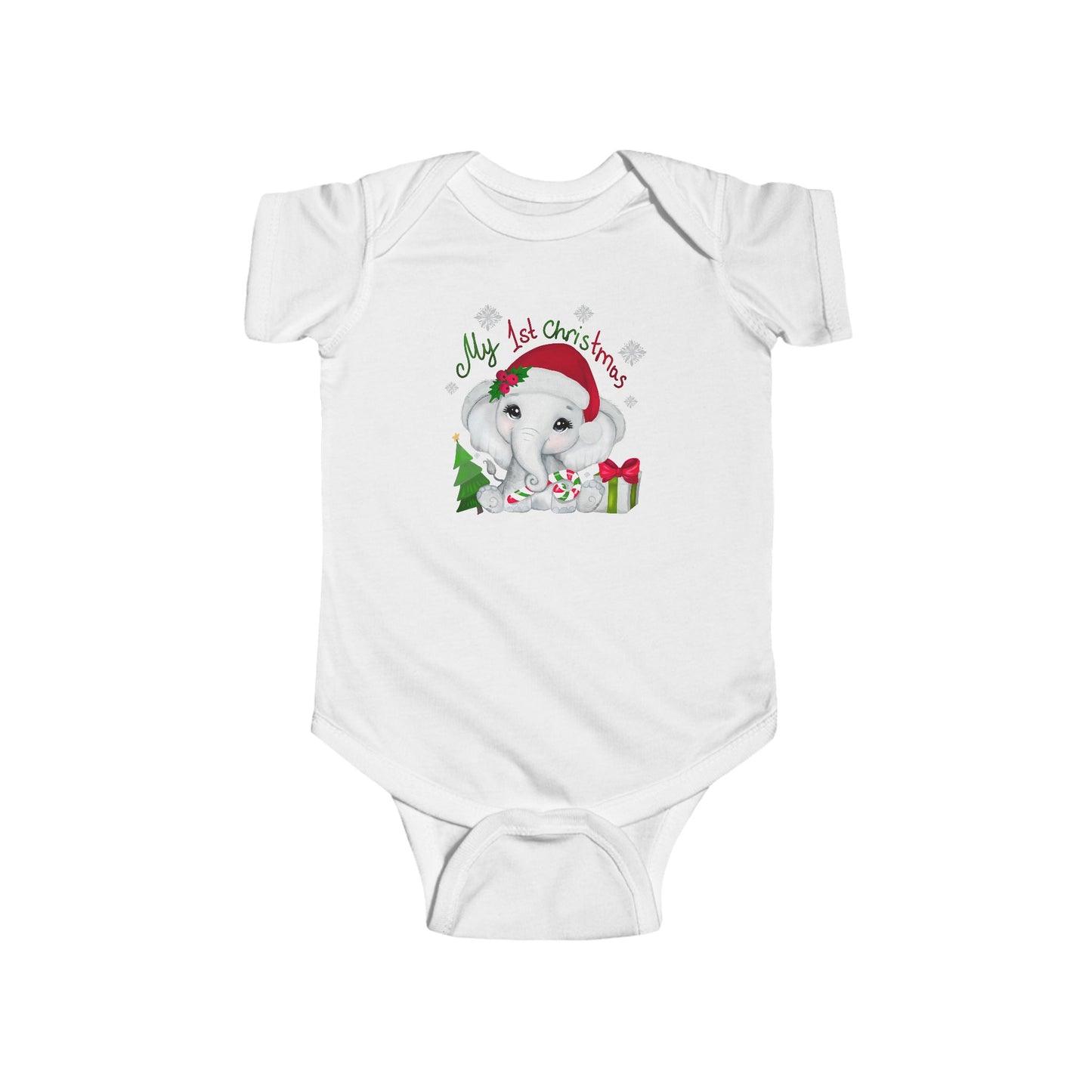 🎄🐘 My 1st Christmas Elephant Baby Onesie – Sweet Holiday Keepsake ✨🍼