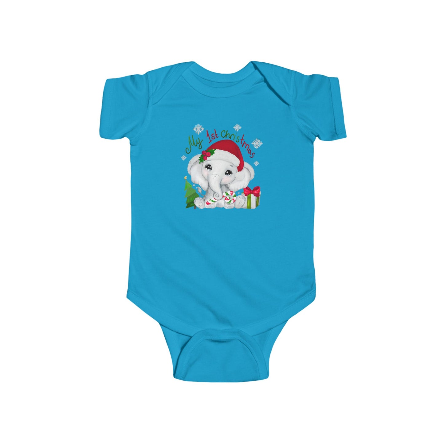 🎄🐘 My 1st Christmas Elephant Baby Onesie – Sweet Holiday Keepsake ✨🍼