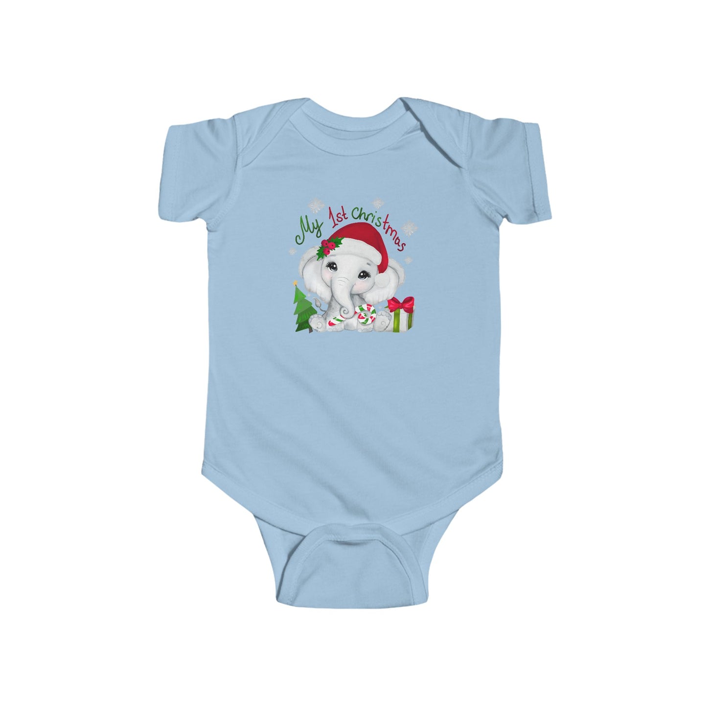🎄🐘 My 1st Christmas Elephant Baby Onesie – Sweet Holiday Keepsake ✨🍼