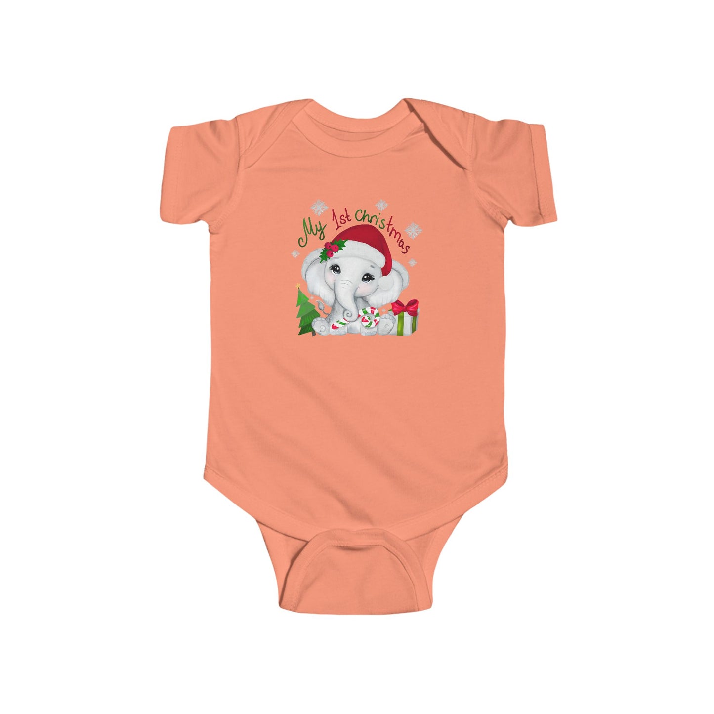 🎄🐘 My 1st Christmas Elephant Baby Onesie – Sweet Holiday Keepsake ✨🍼