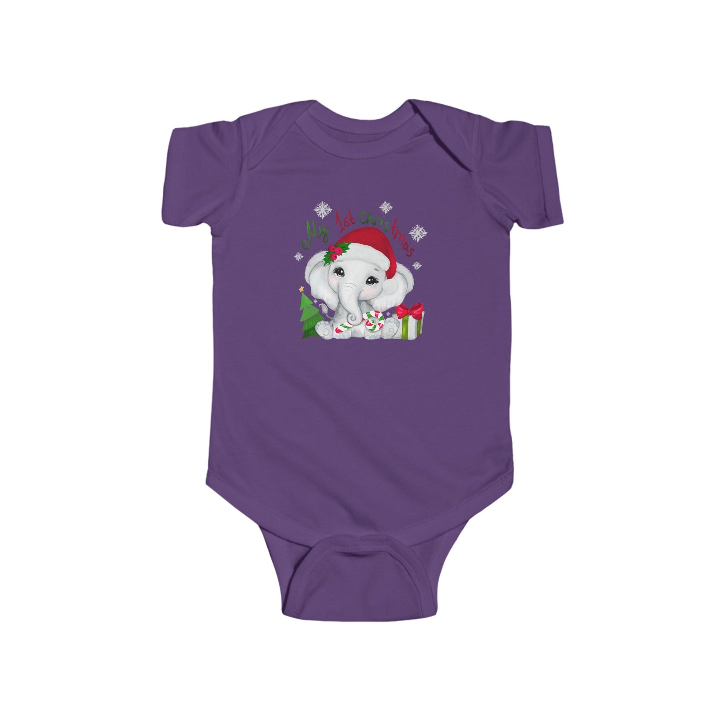 🎄🐘 My 1st Christmas Elephant Baby Onesie – Sweet Holiday Keepsake ✨🍼