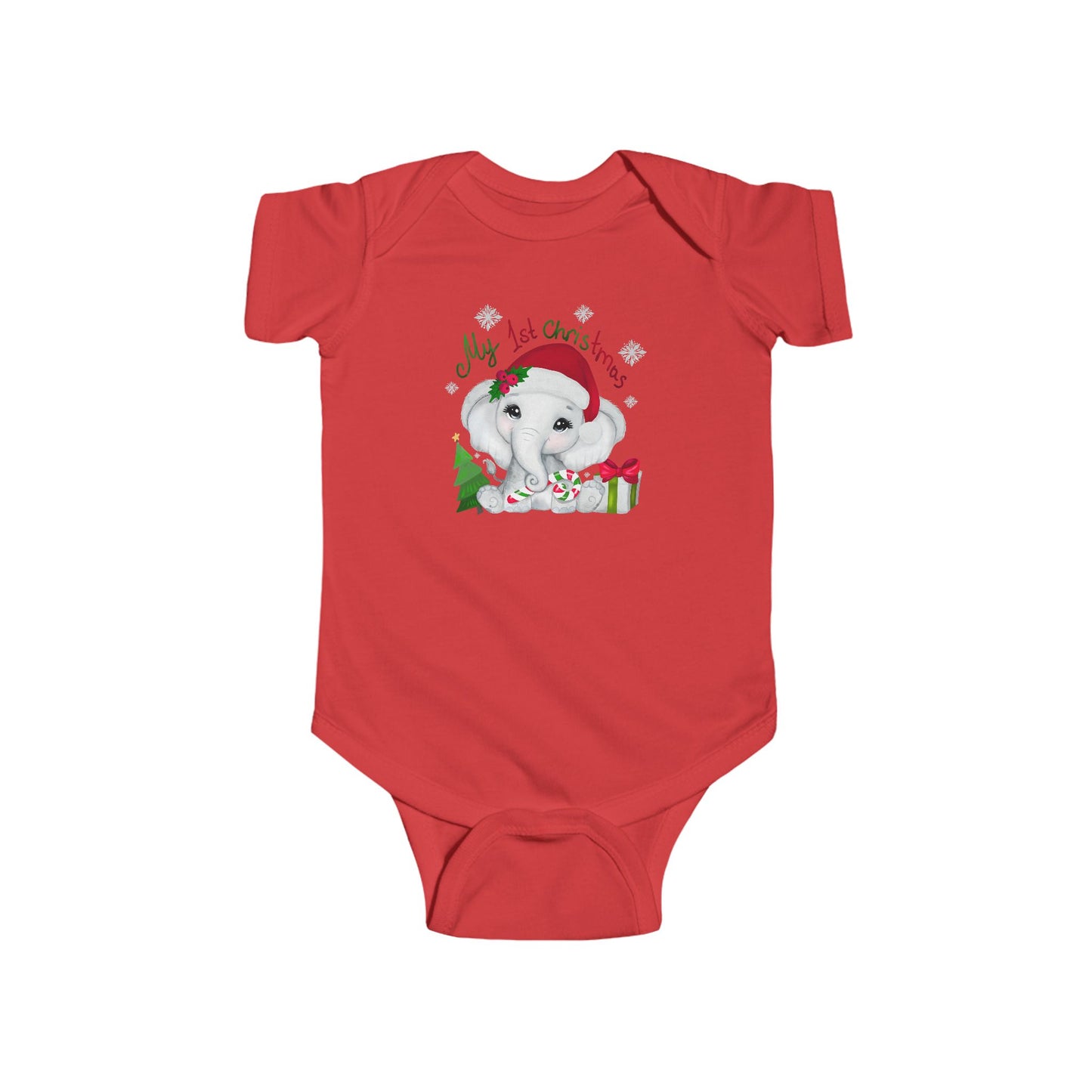 🎄🐘 My 1st Christmas Elephant Baby Onesie – Sweet Holiday Keepsake ✨🍼