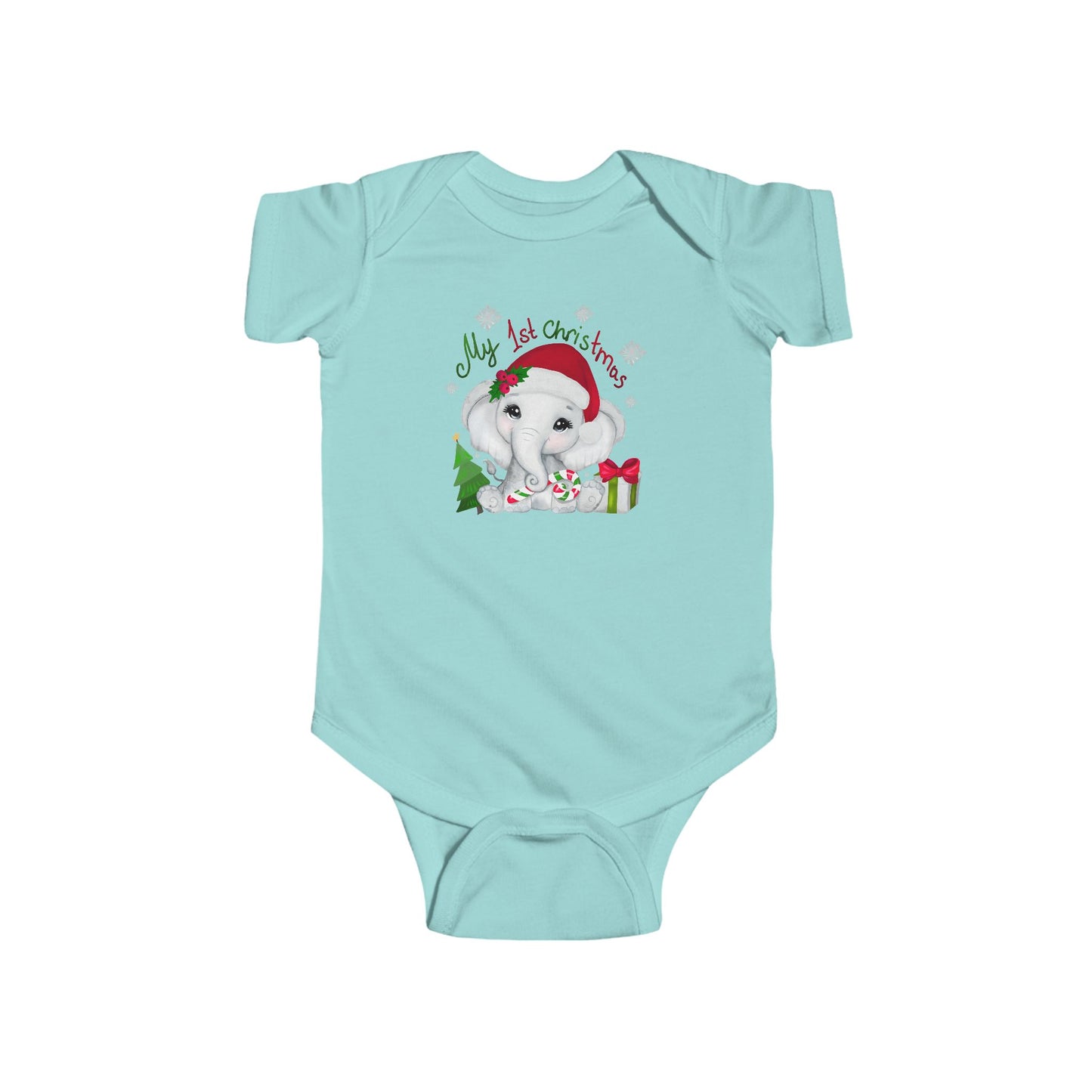 🎄🐘 My 1st Christmas Elephant Baby Onesie – Sweet Holiday Keepsake ✨🍼