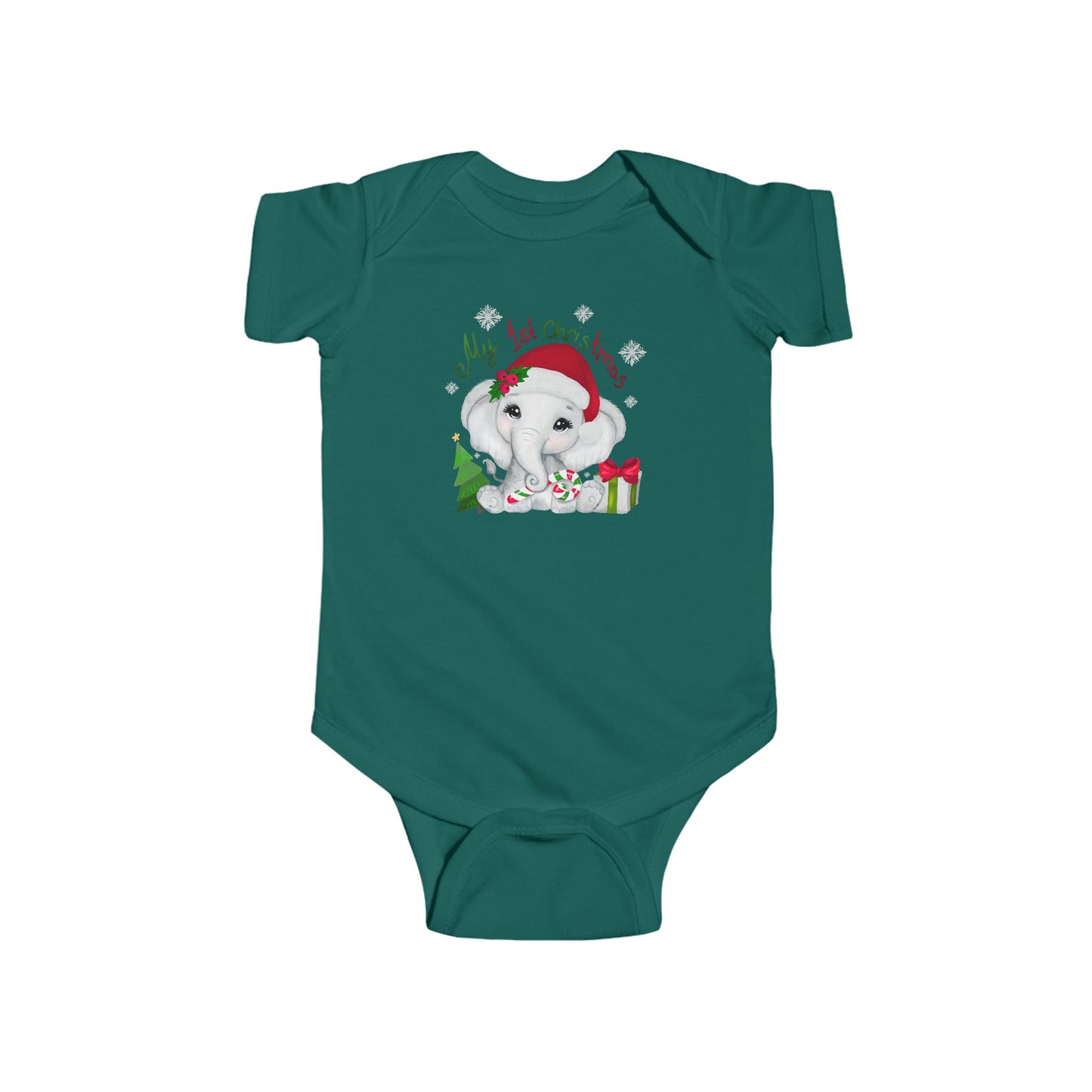 🎄🐘 My 1st Christmas Elephant Baby Onesie – Sweet Holiday Keepsake ✨🍼