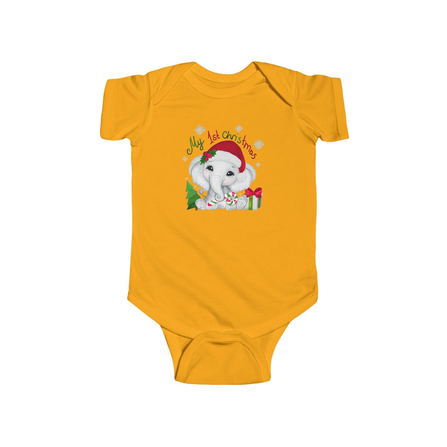 🎄🐘 My 1st Christmas Elephant Baby Onesie – Sweet Holiday Keepsake ✨🍼