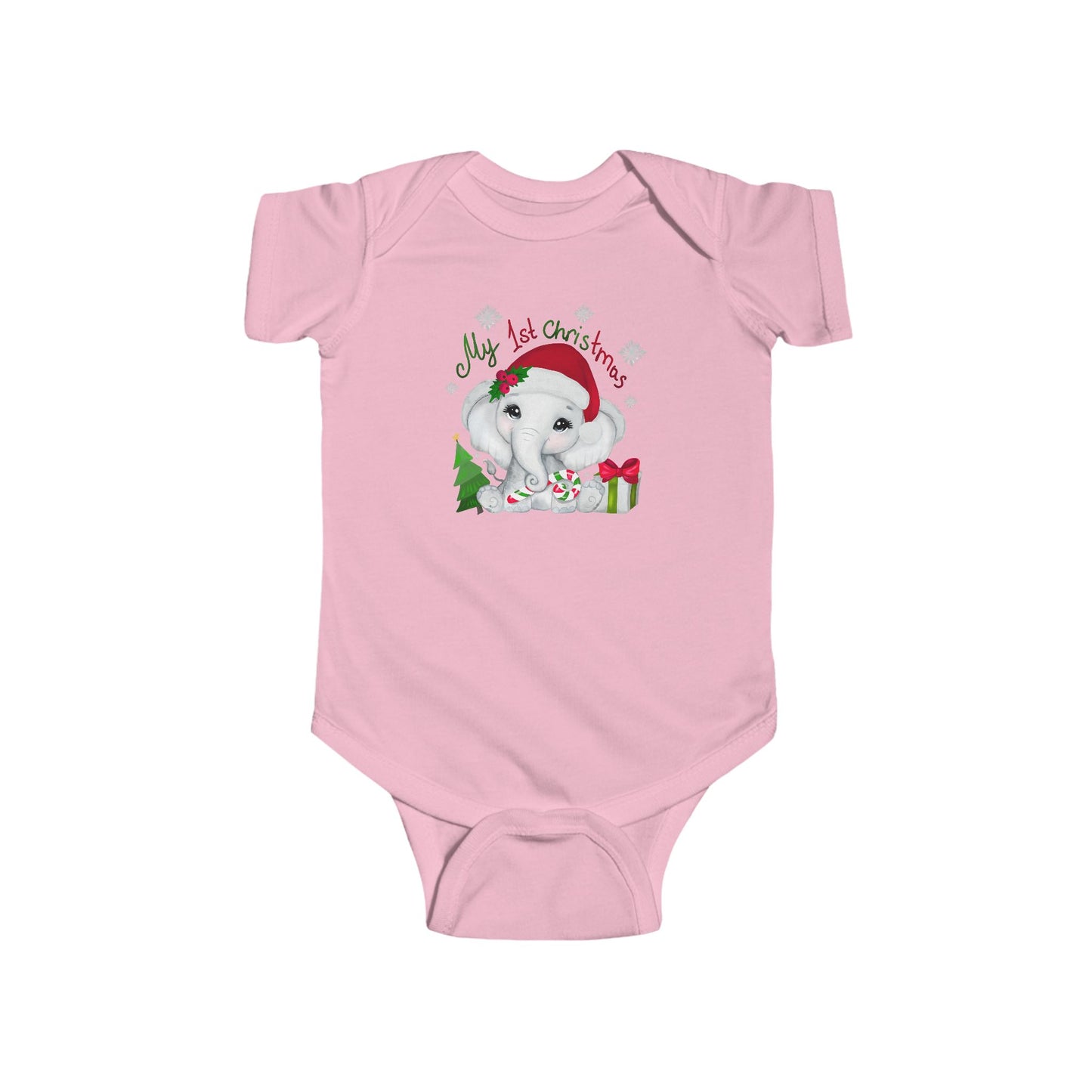 🎄🐘 My 1st Christmas Elephant Baby Onesie – Sweet Holiday Keepsake ✨🍼