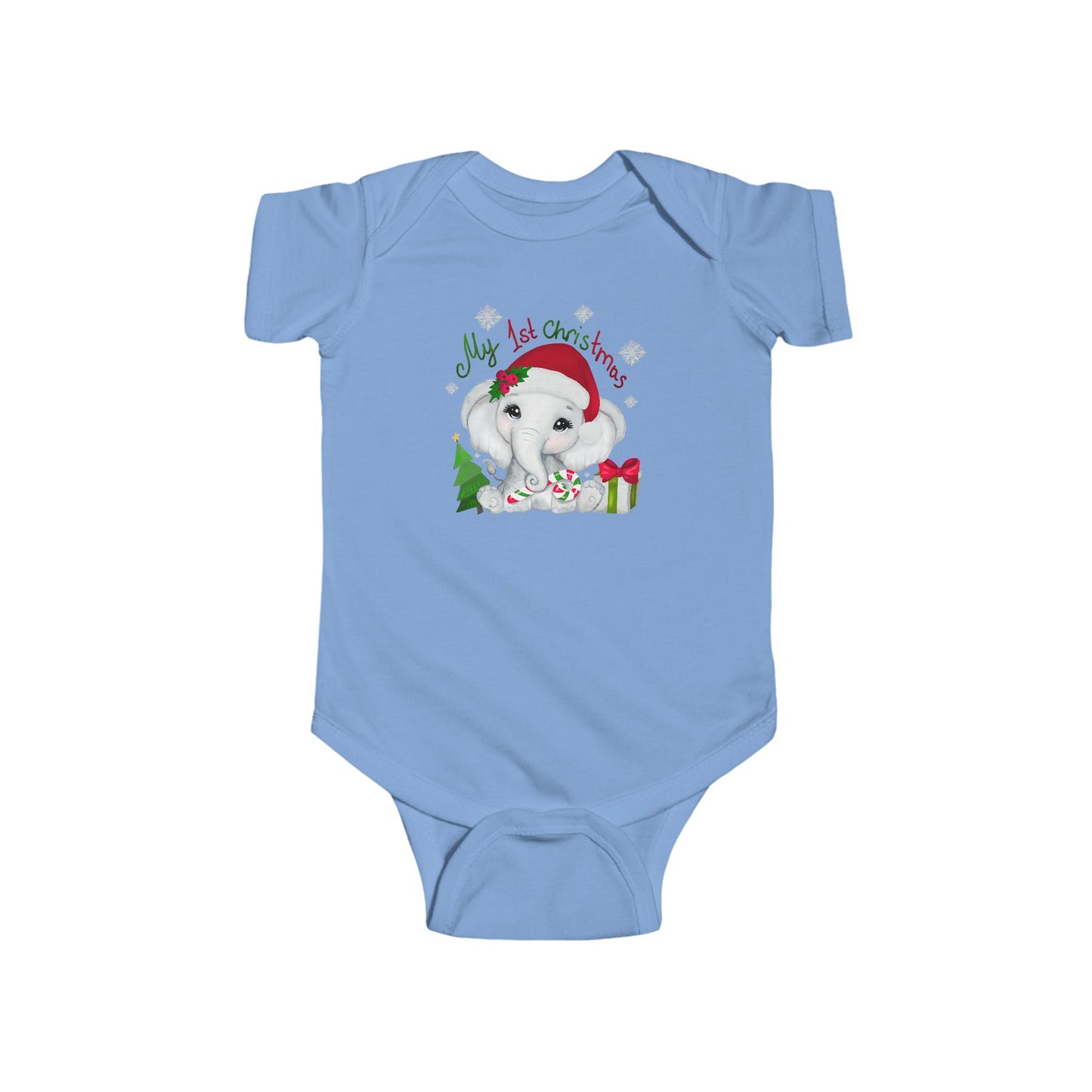 🎄🐘 My 1st Christmas Elephant Baby Onesie – Sweet Holiday Keepsake ✨🍼