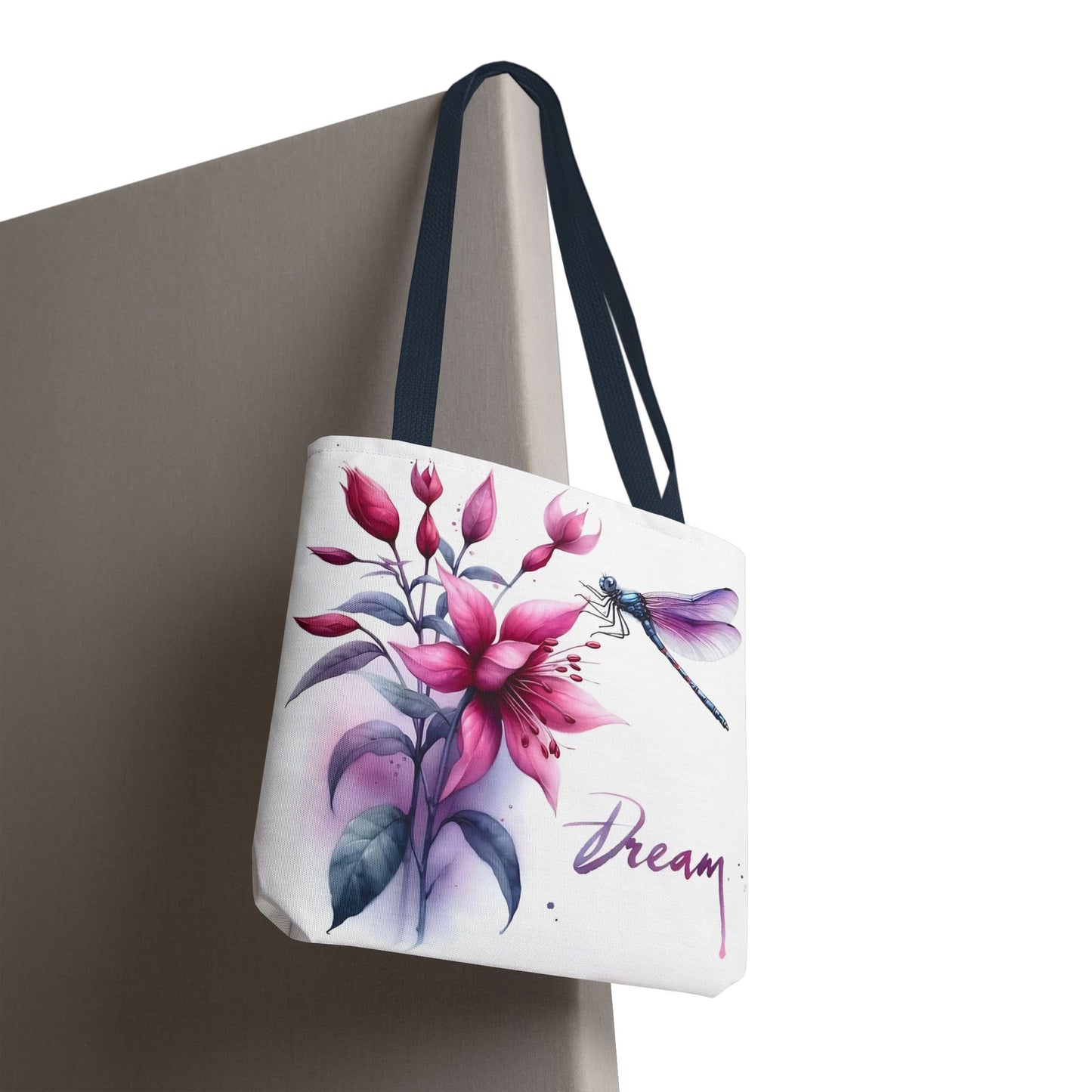 Bolso tote floral "Dream" con detalle de libélula: un bolso de mano inspirador y elegante