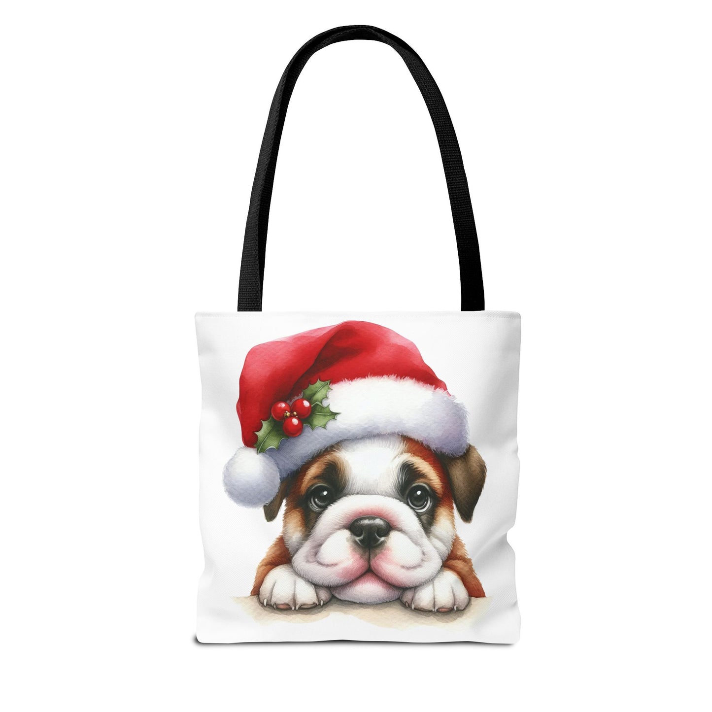 🐾 Bulldog Christmas Tote Bag – Santa Paws Cuteness You Can Carry 🎄